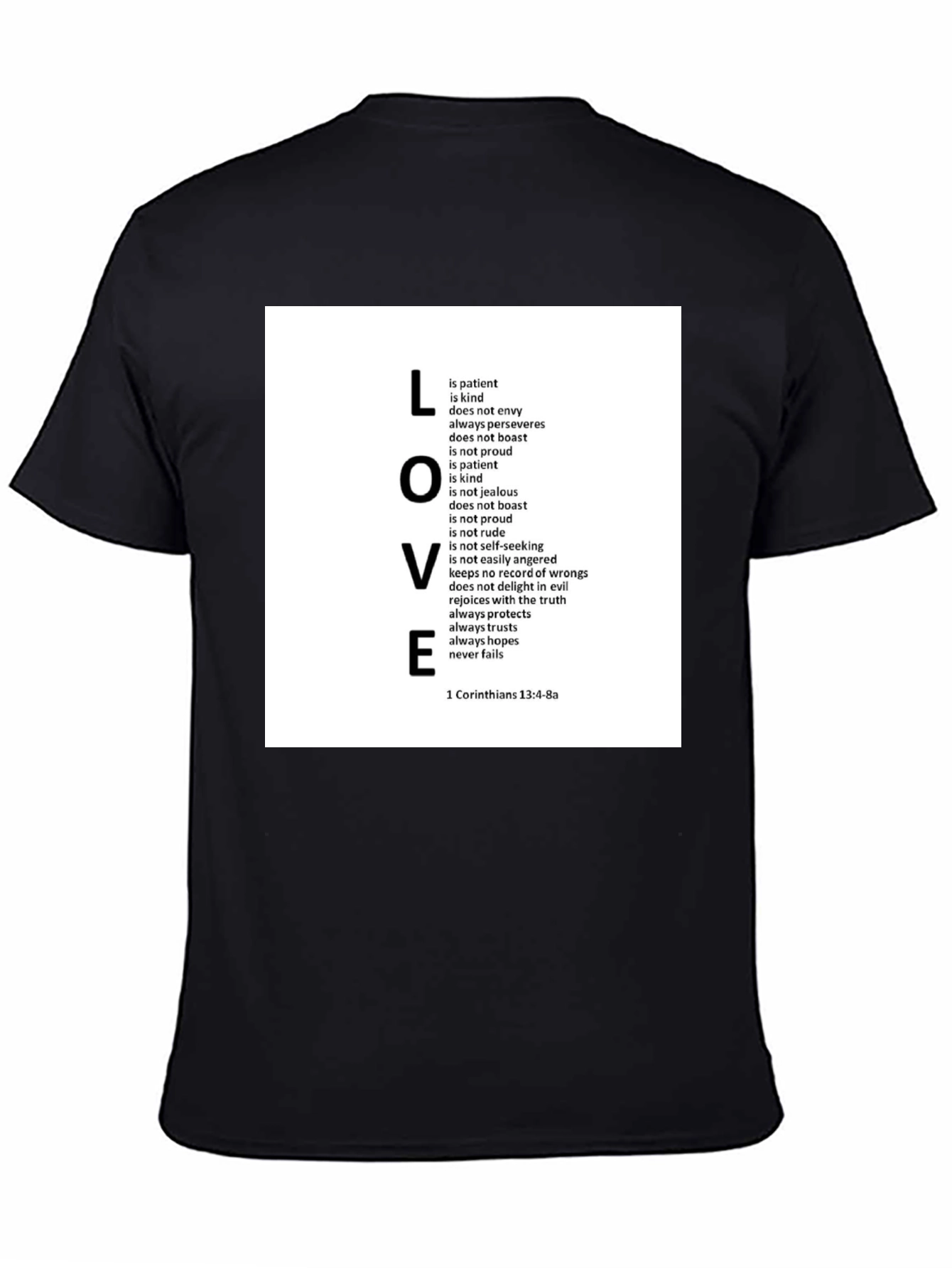 Love Scripture Graphic Tee - 1 Corinthians 13:4-8a