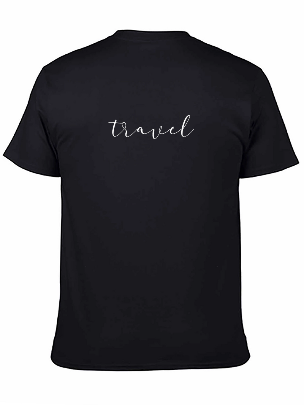 Travel Script Black T-Shirt - Adventure Ready Casual Wear