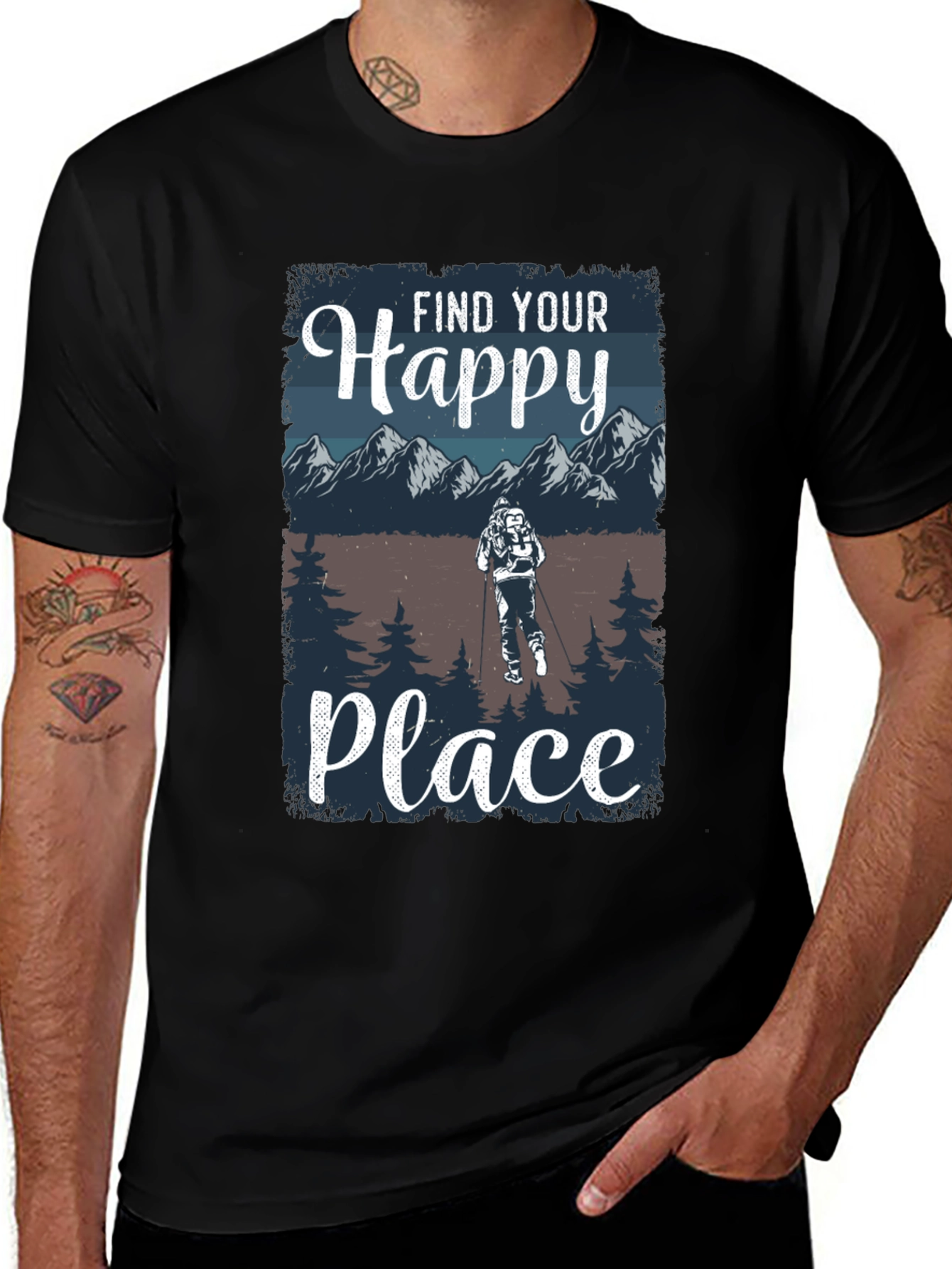 Find Your Happy Place Hiking T-Shirt