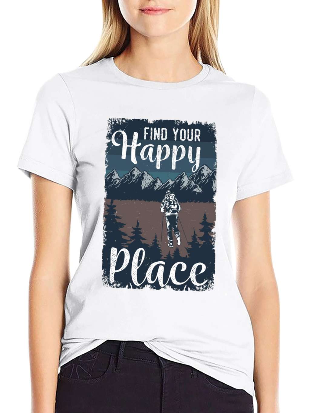 Find Your Happy Place Hiking T-Shirt