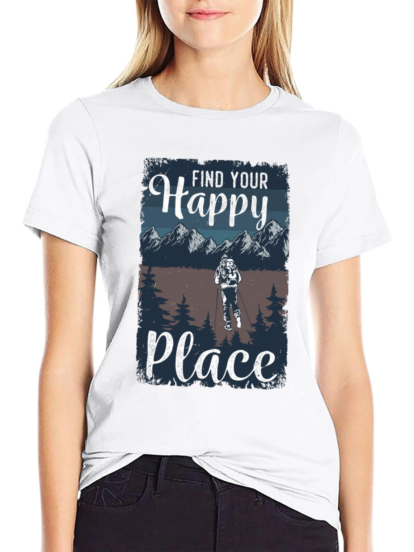 Find Your Happy Place Hiking T-Shirt