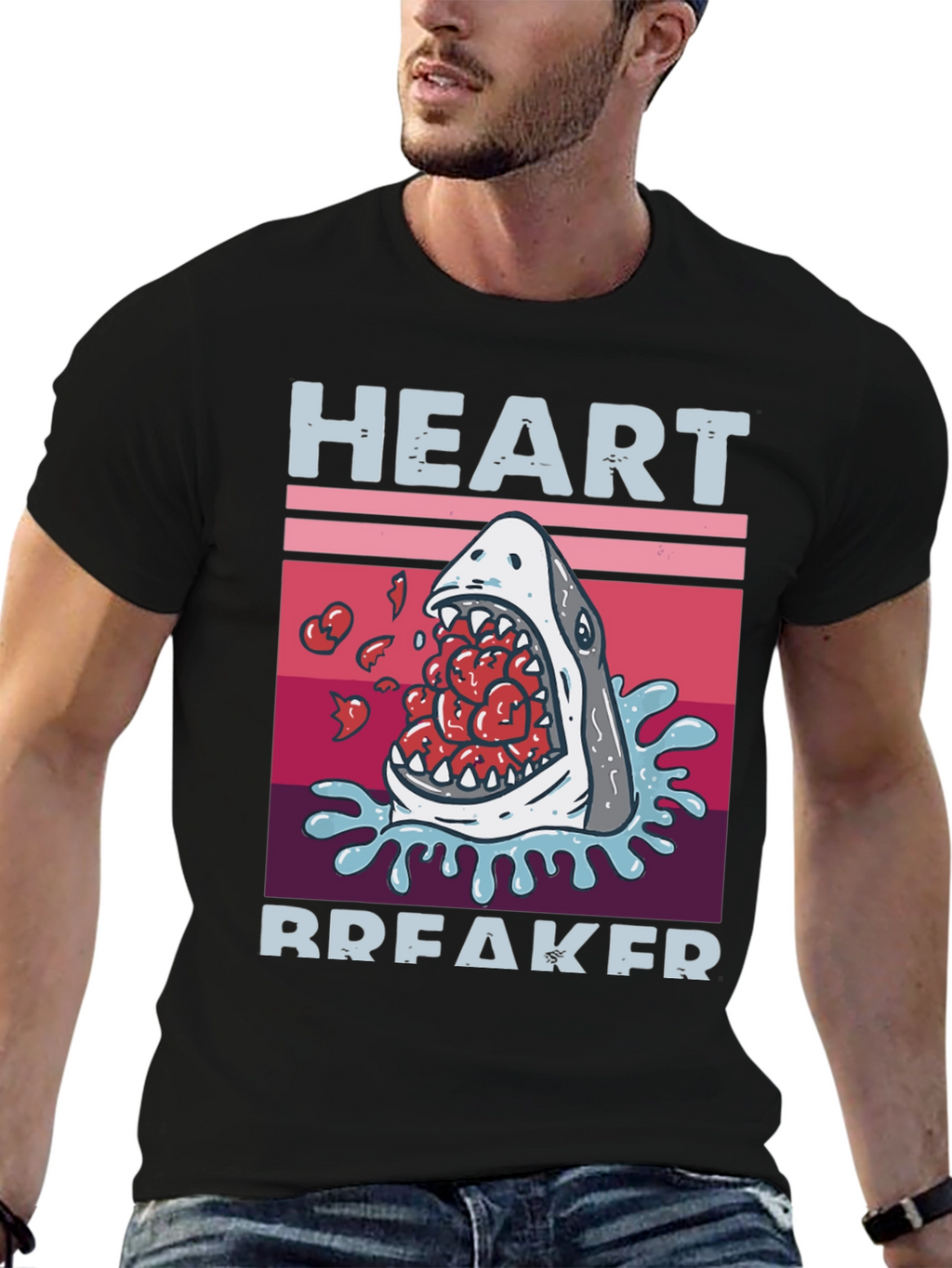 Heartbreaker Shark Graphic T-Shirt