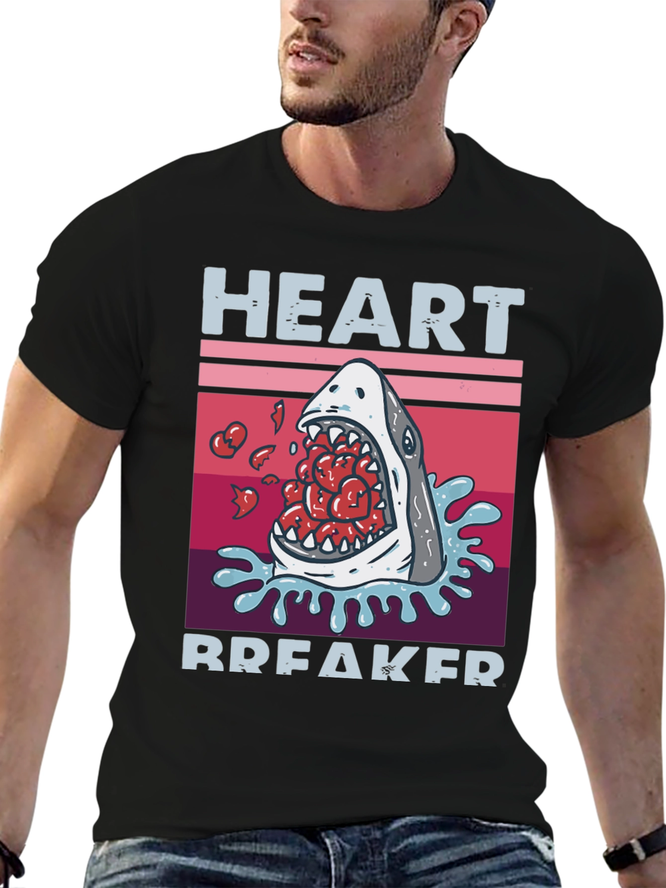 Heartbreaker Shark Graphic T-Shirt