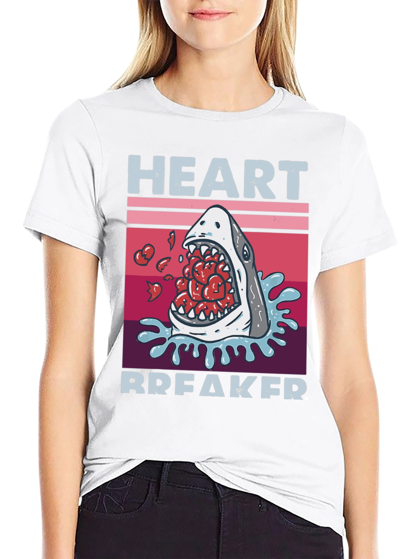 Heartbreaker Shark Graphic T-Shirt