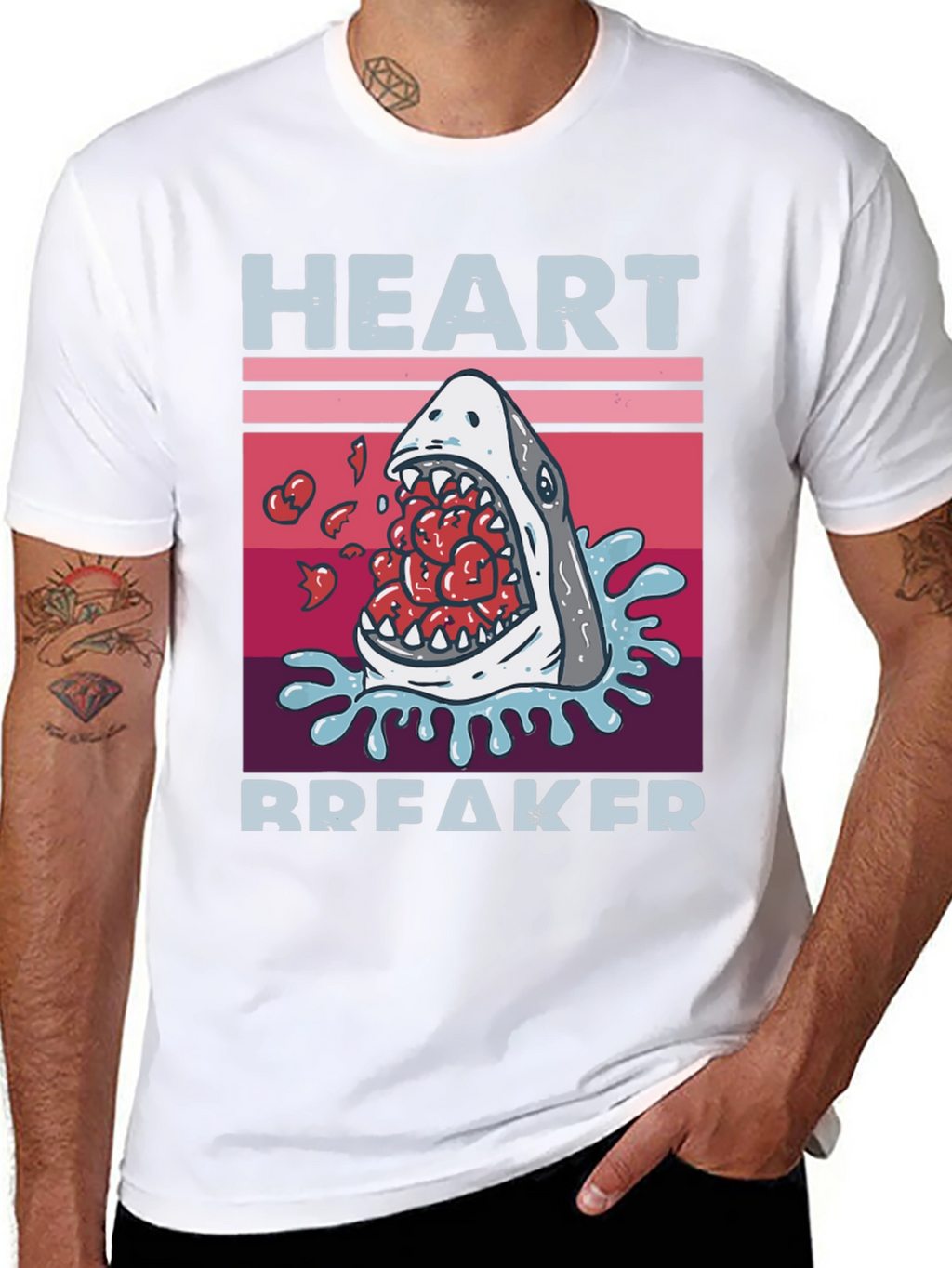 Heartbreaker Shark Graphic T-Shirt