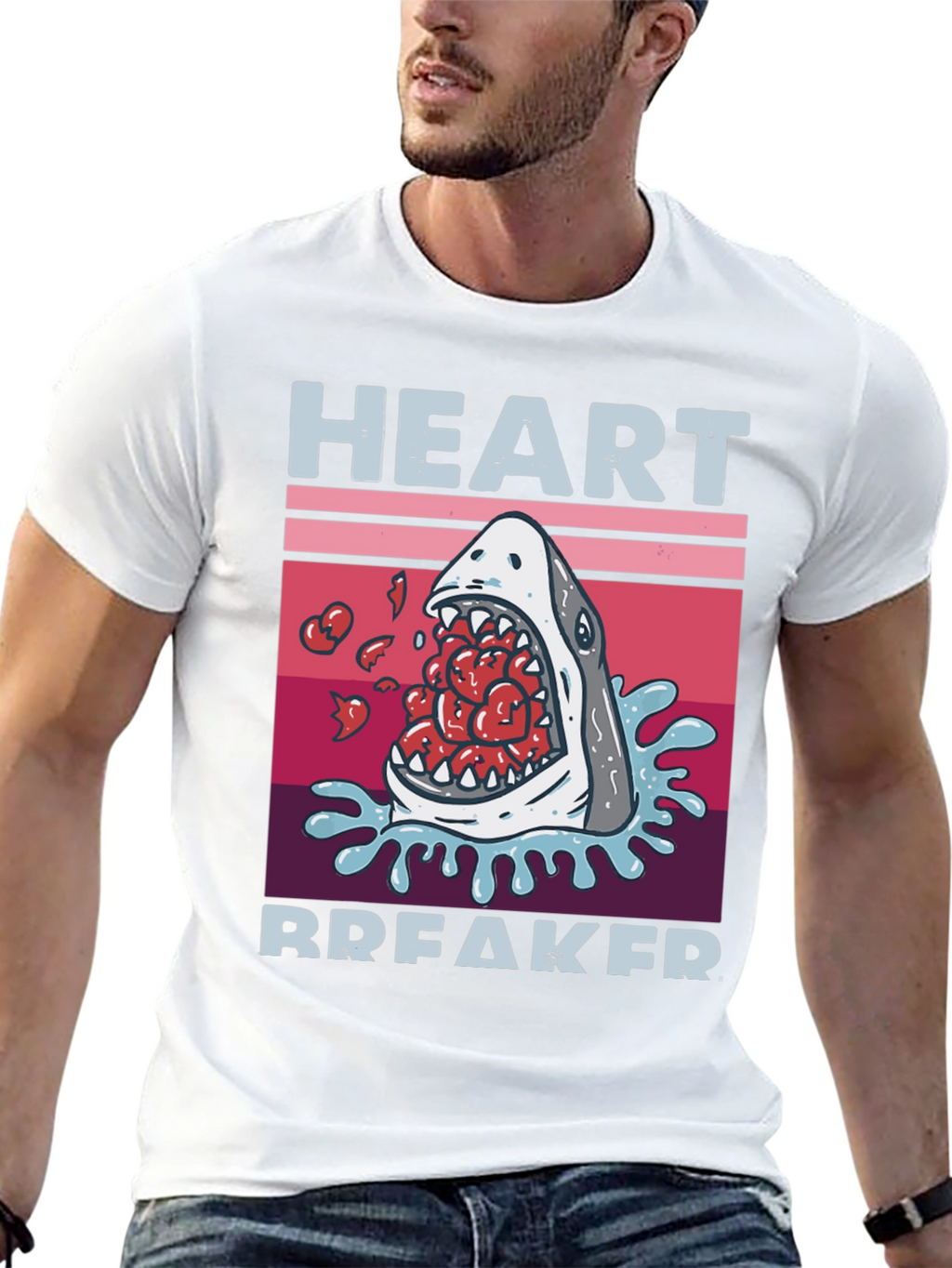 Heartbreaker Shark Graphic T-Shirt