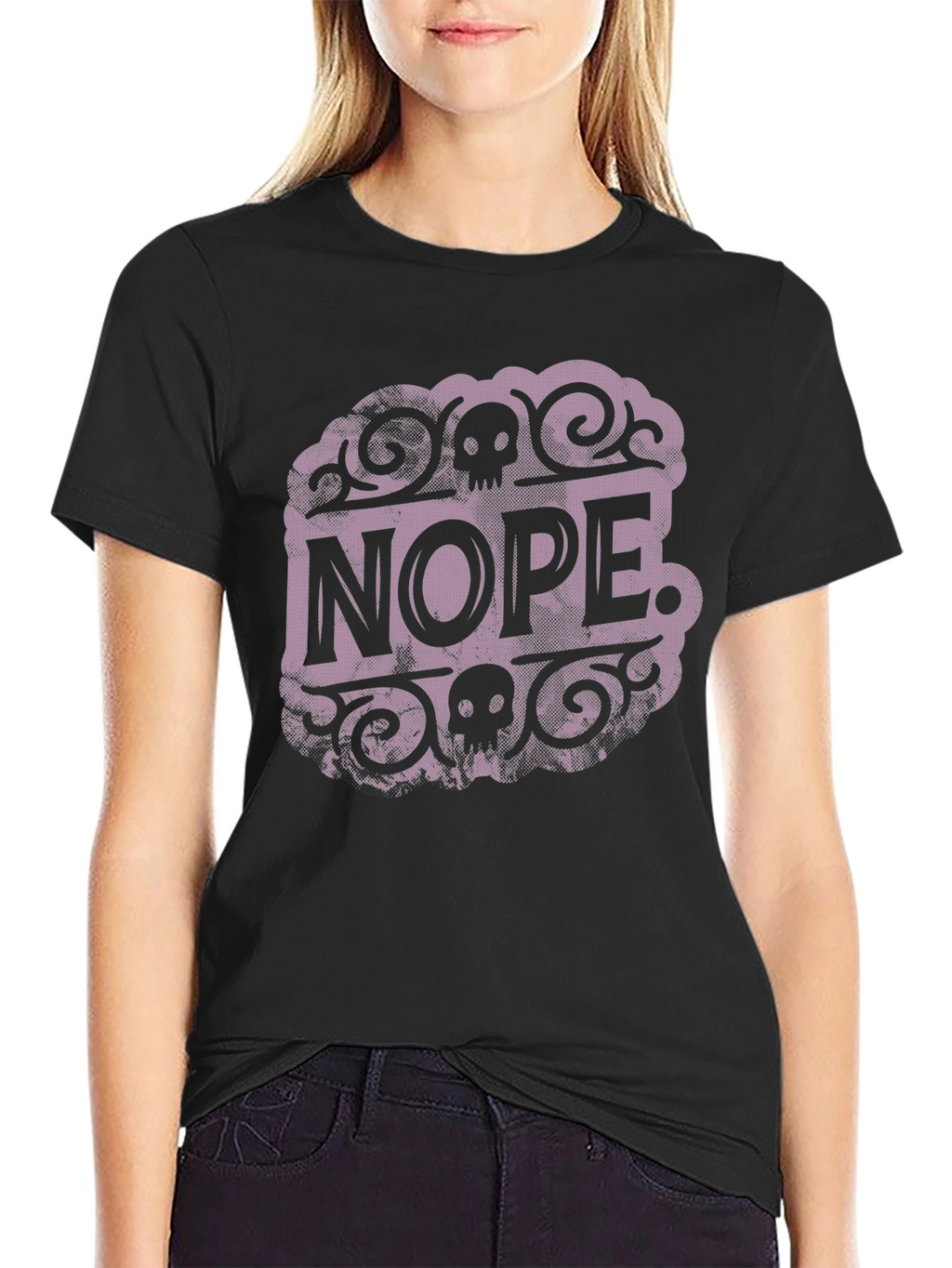 Nope Graphic T-Shirt - Skull Design