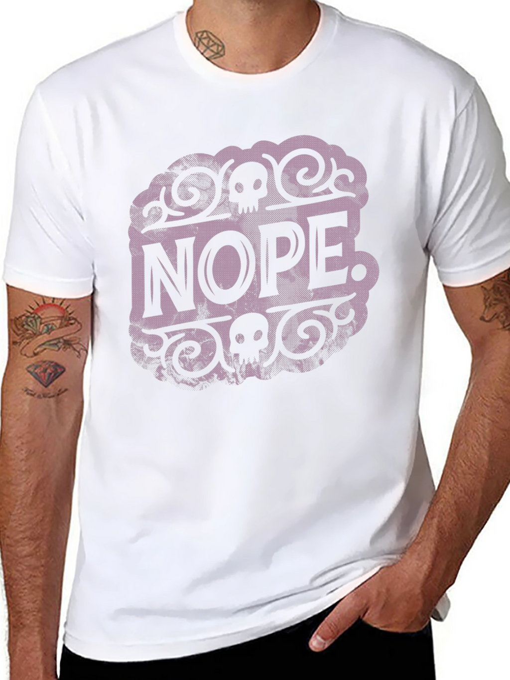 Nope Graphic T-Shirt - Skull Design