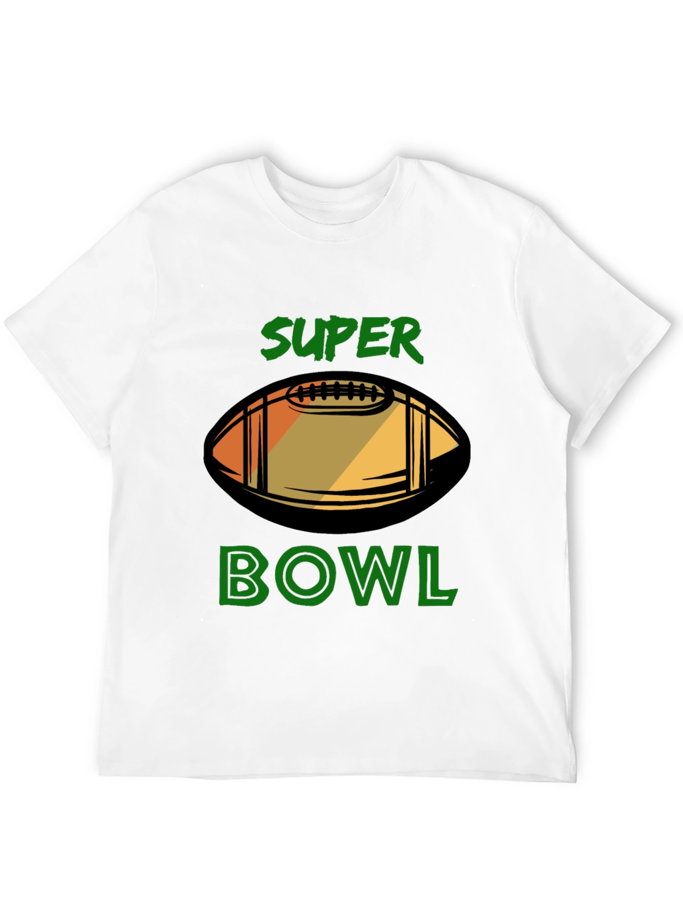 Super Bowl Football Graphic Black T-Shirt