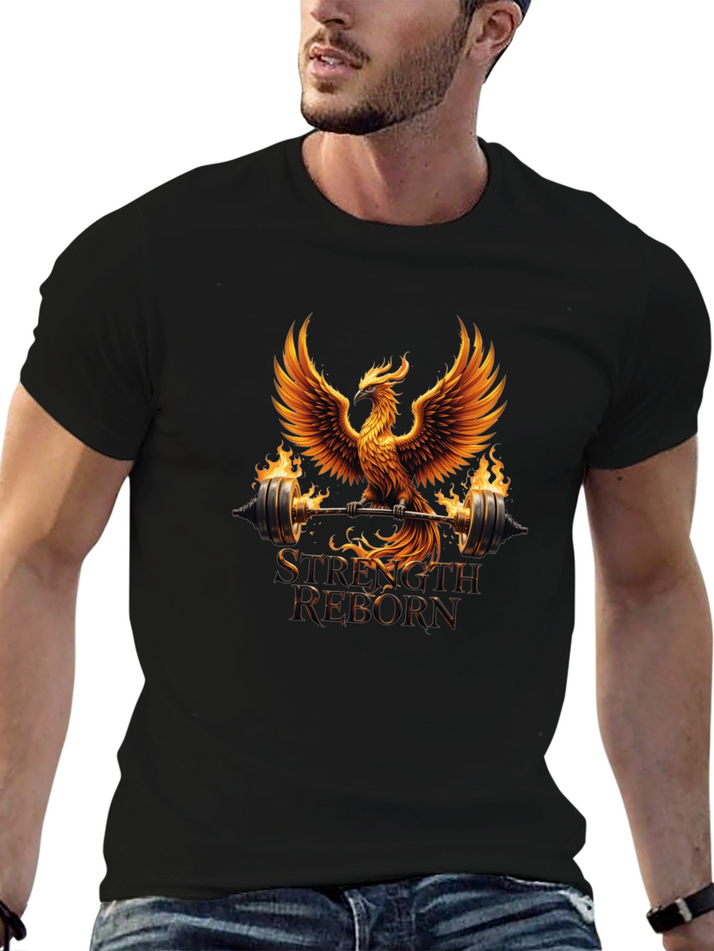 Strength Reborn Phoenix Graphic T-Shirt