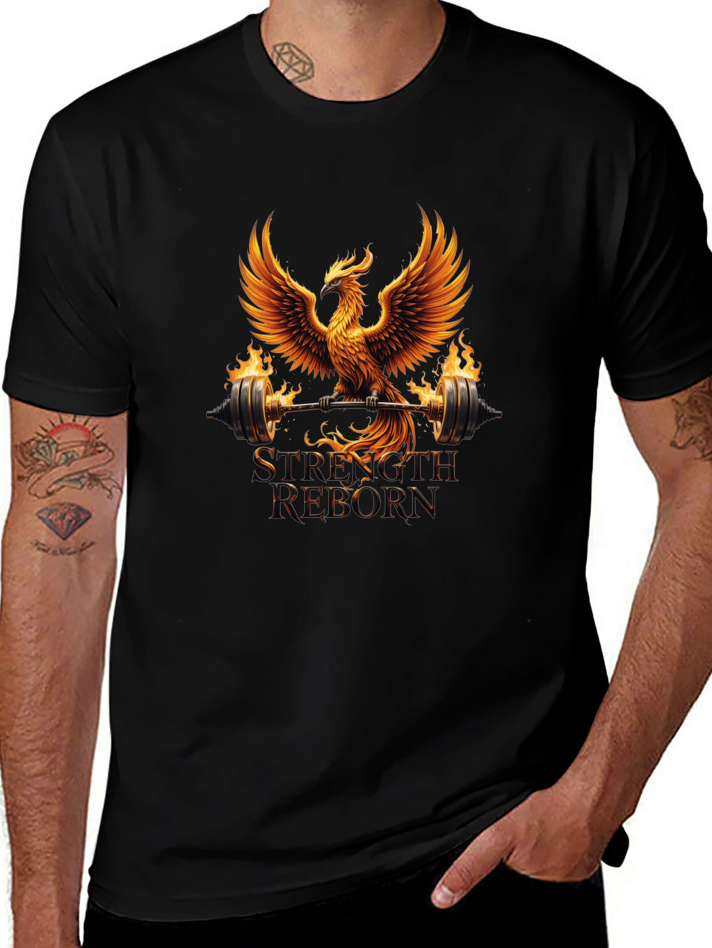 Strength Reborn Phoenix Graphic T-Shirt