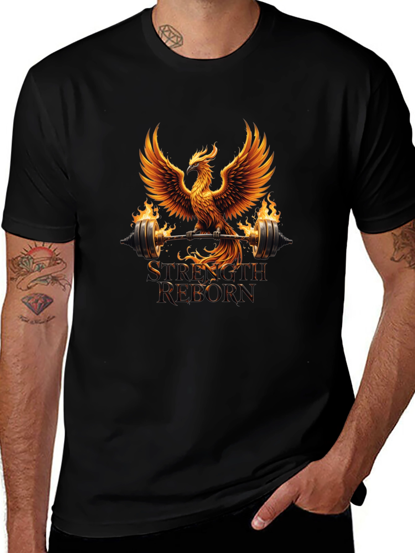 Strength Reborn Phoenix Graphic T-Shirt