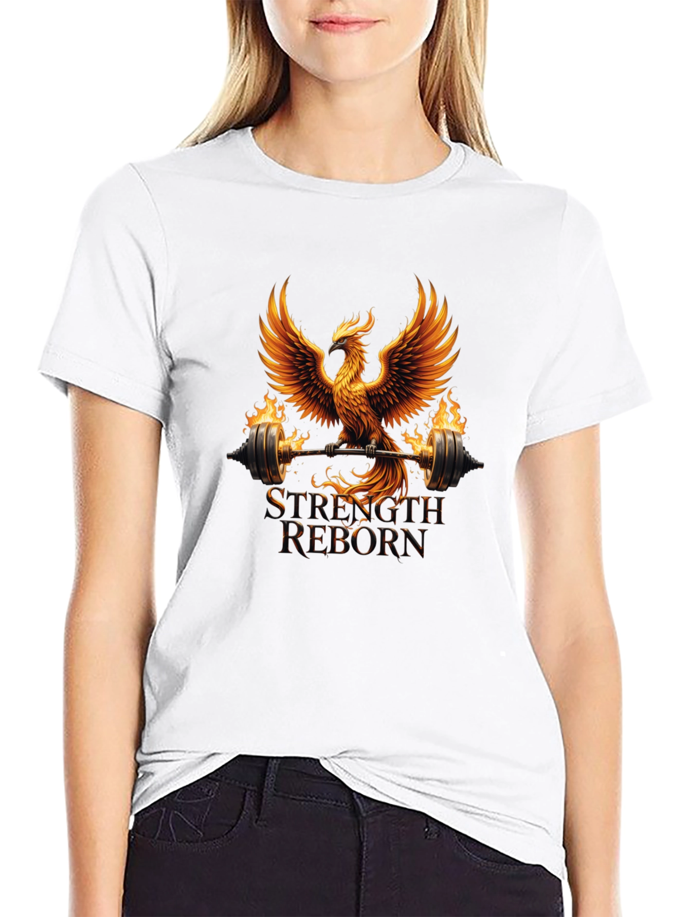 Strength Reborn Phoenix Graphic T-Shirt