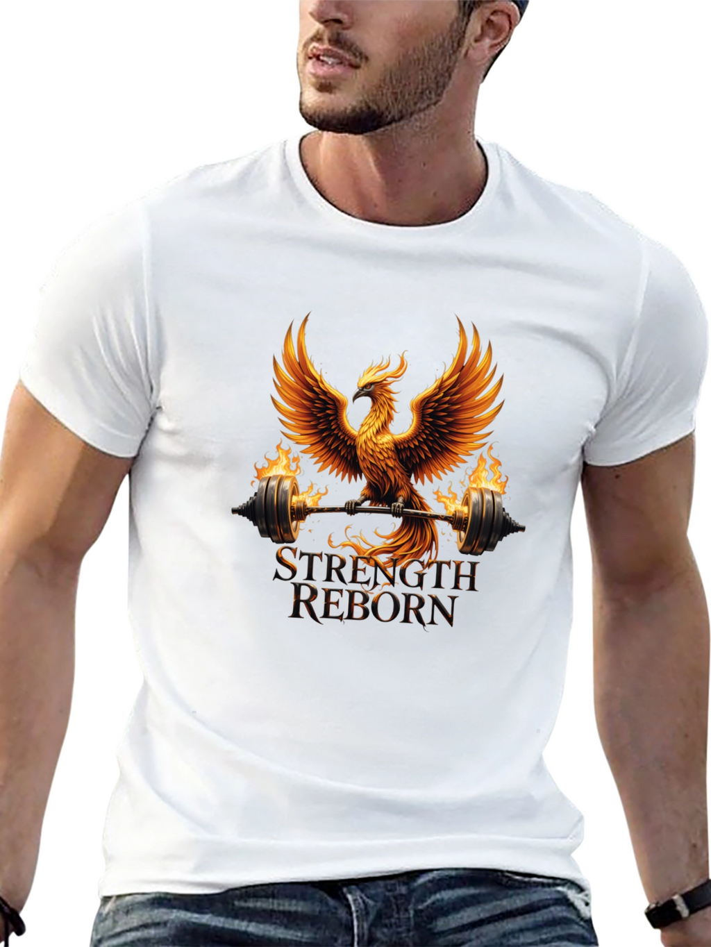 Strength Reborn Phoenix Graphic T-Shirt