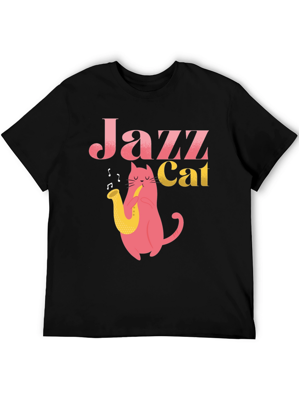 Cool Jazz Cat Graphic T-Shirt