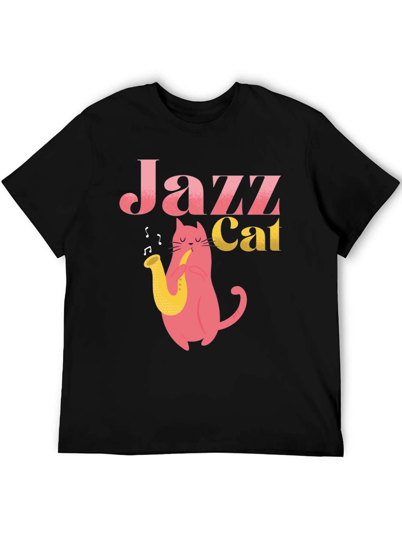 Cool Jazz Cat Graphic T-Shirt