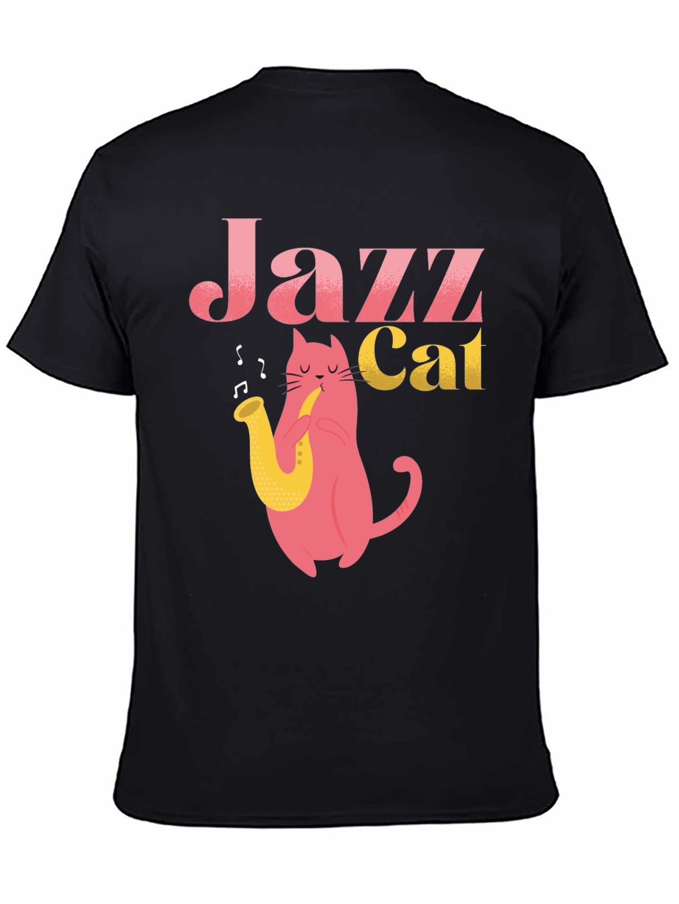 Cool Jazz Cat Graphic T-Shirt