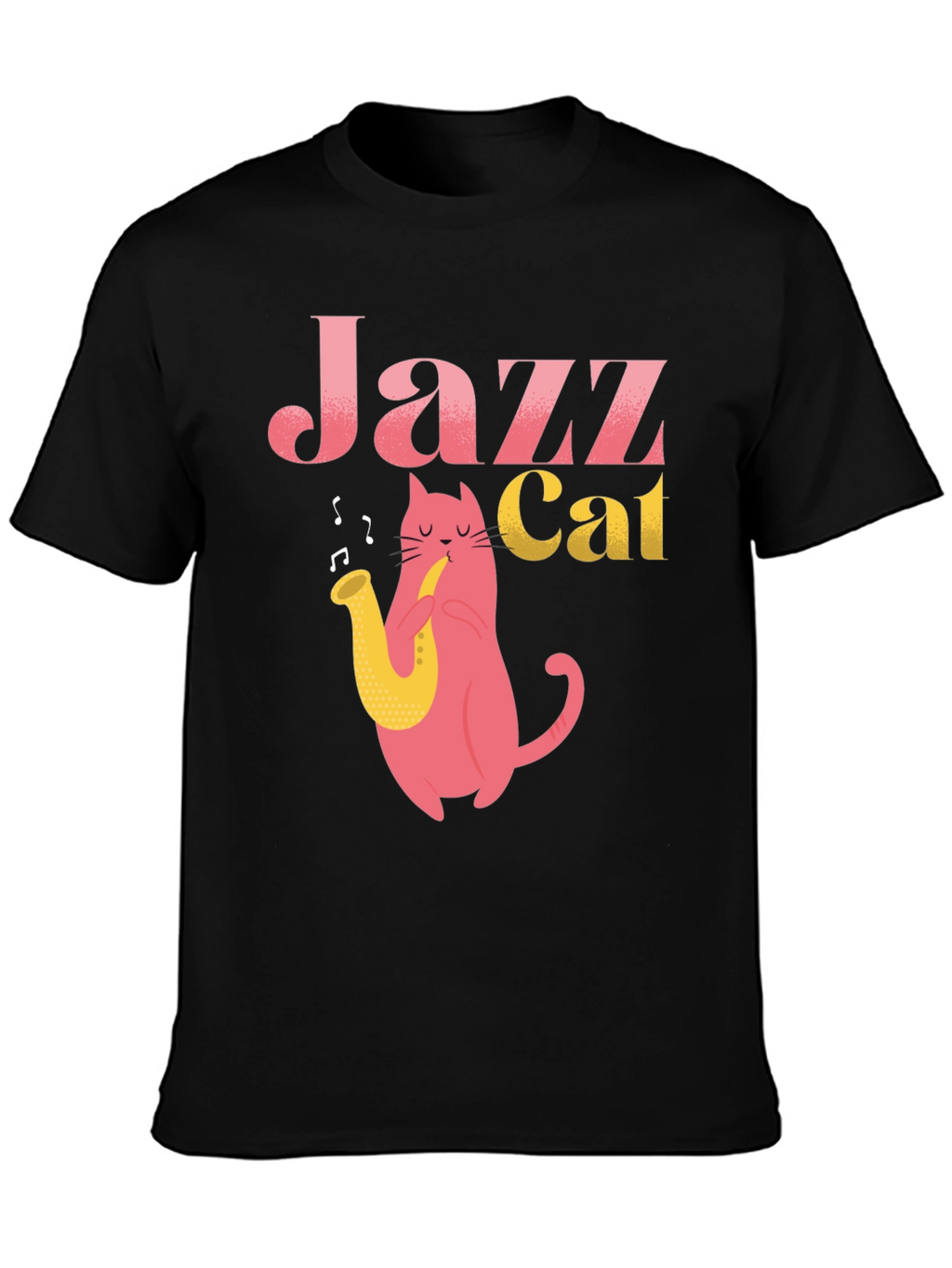 Cool Jazz Cat Graphic T-Shirt