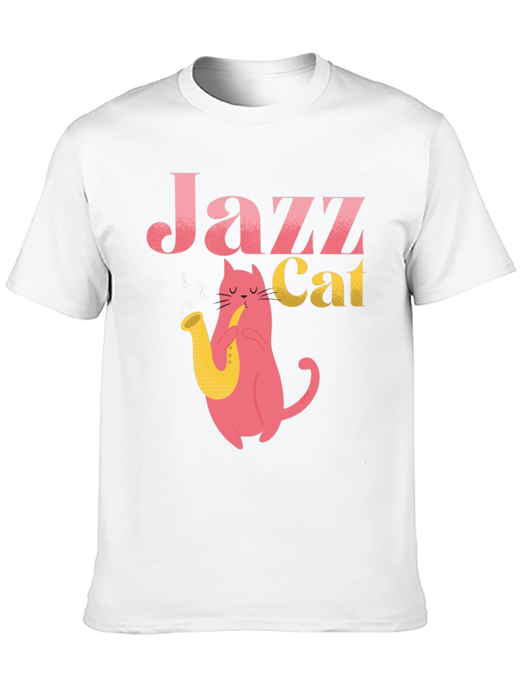 Cool Jazz Cat Graphic T-Shirt