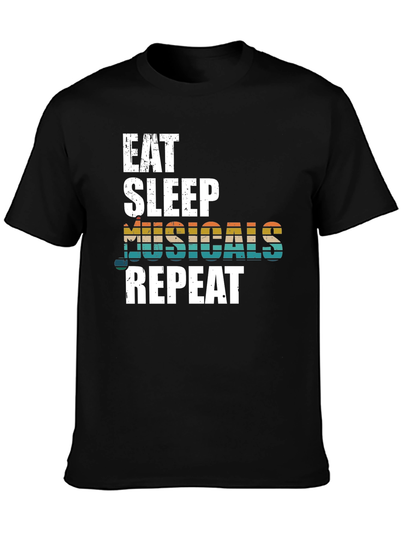 Eat Sleep Musicals Repeat Graphic Tee