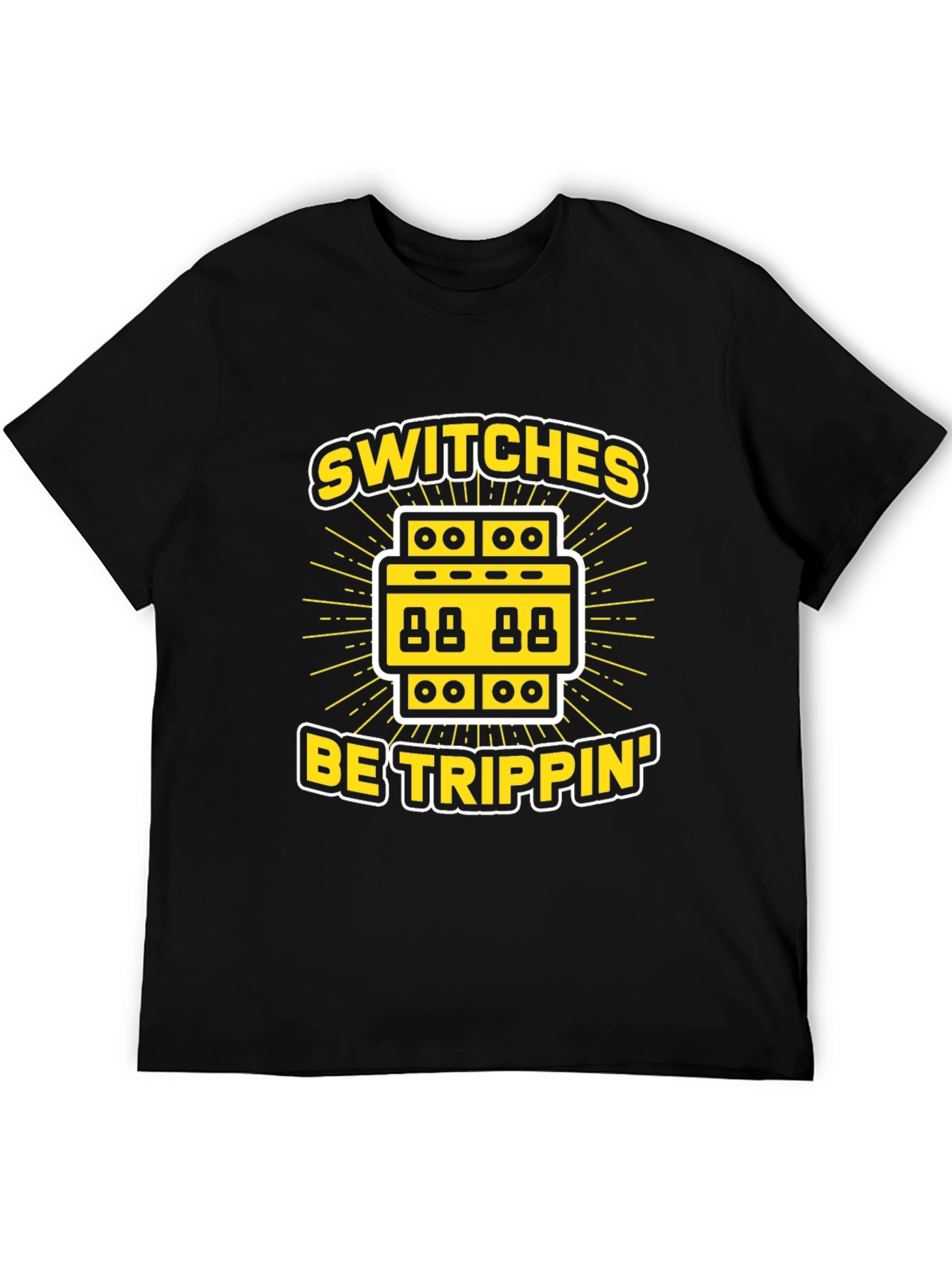 Switches Be Trippin Black Graphic T-Shirt