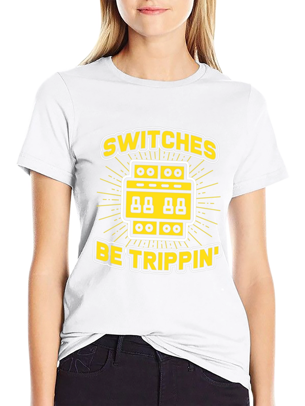 Switches Be Trippin Black Graphic T-Shirt