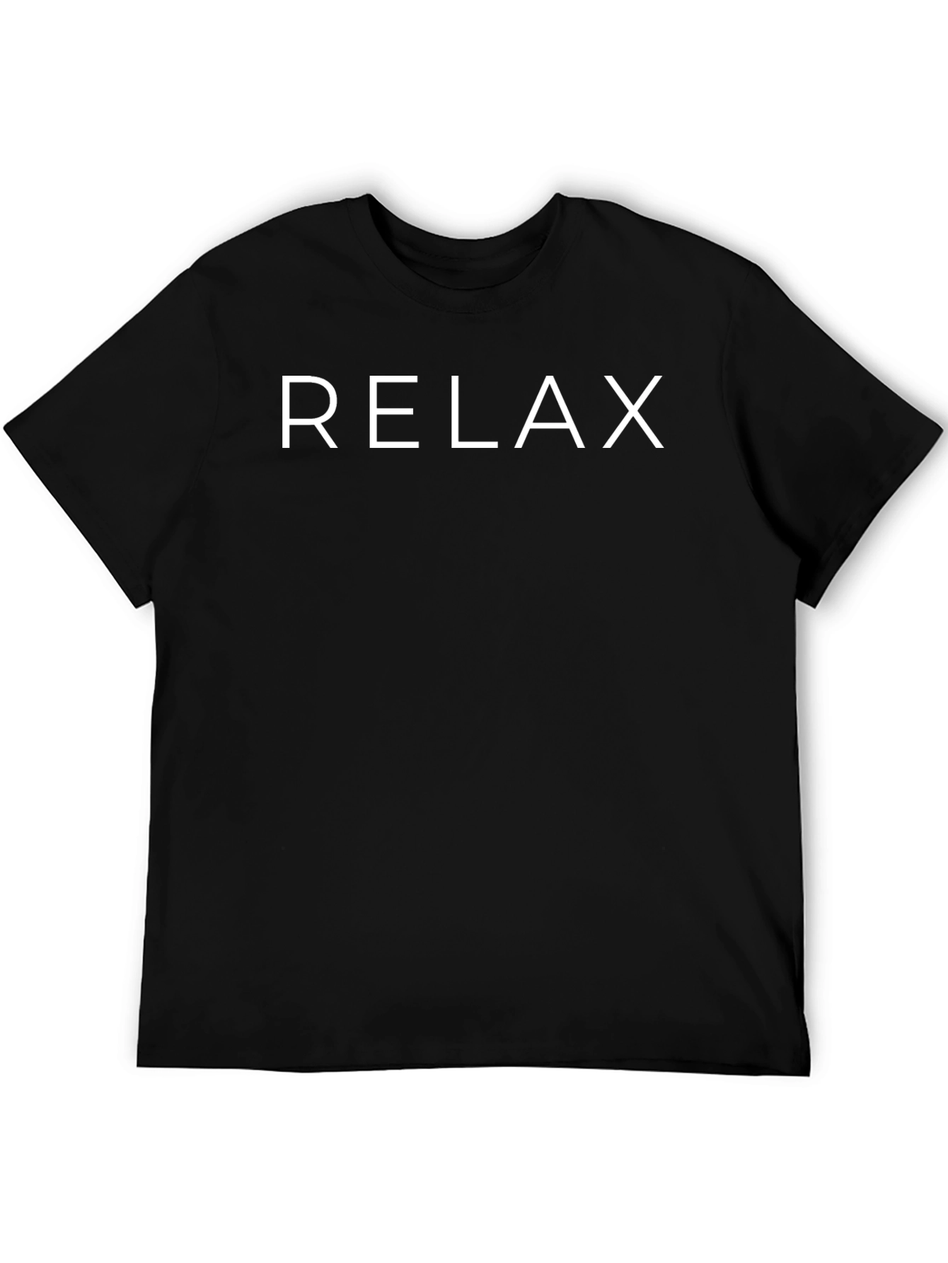 Relax Graphic Tee - Black Cotton Comfort