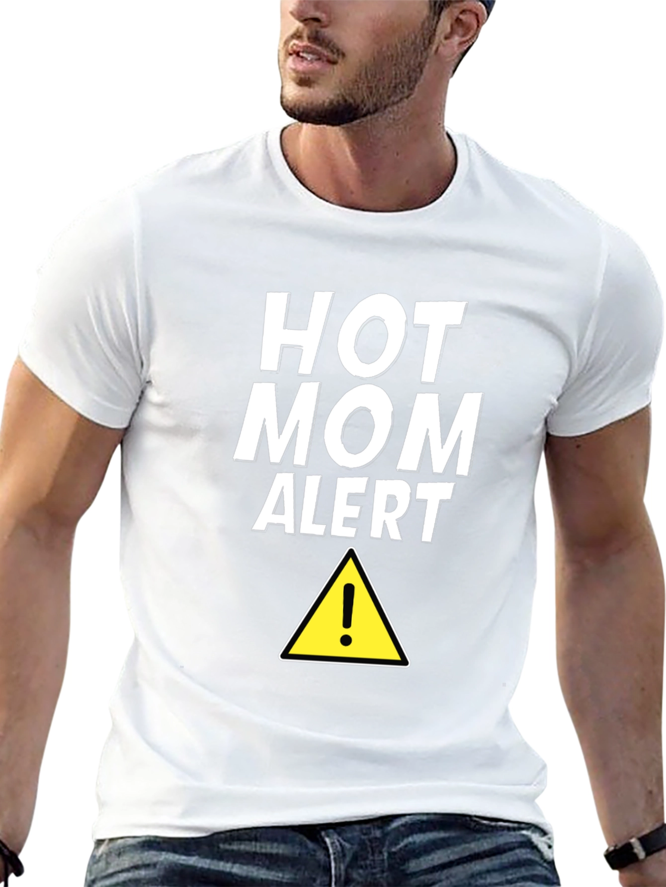 Hot Mom Alert Graphic Tee - Black