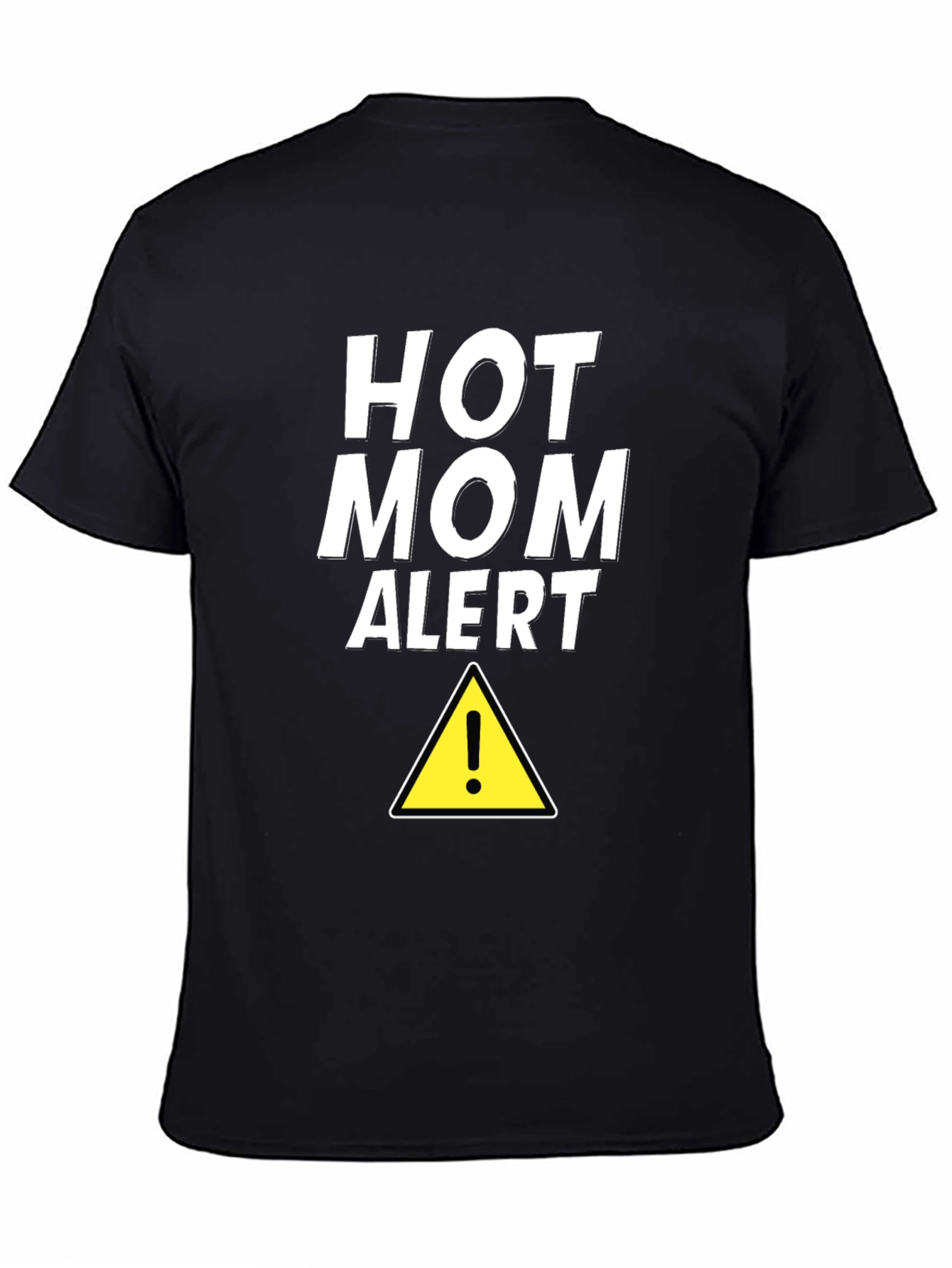 Hot Mom Alert Graphic Tee - Black