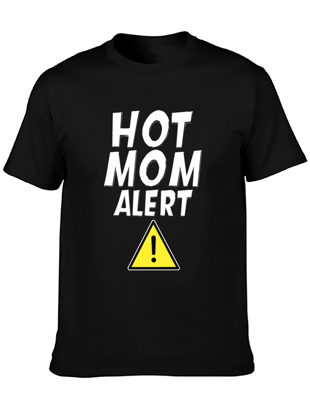 Hot Mom Alert Graphic Tee - Black