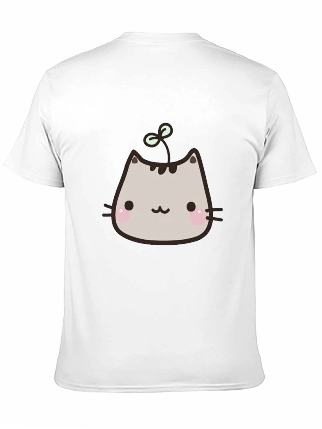 Cute Cartoon Cat T-Shirt - Black