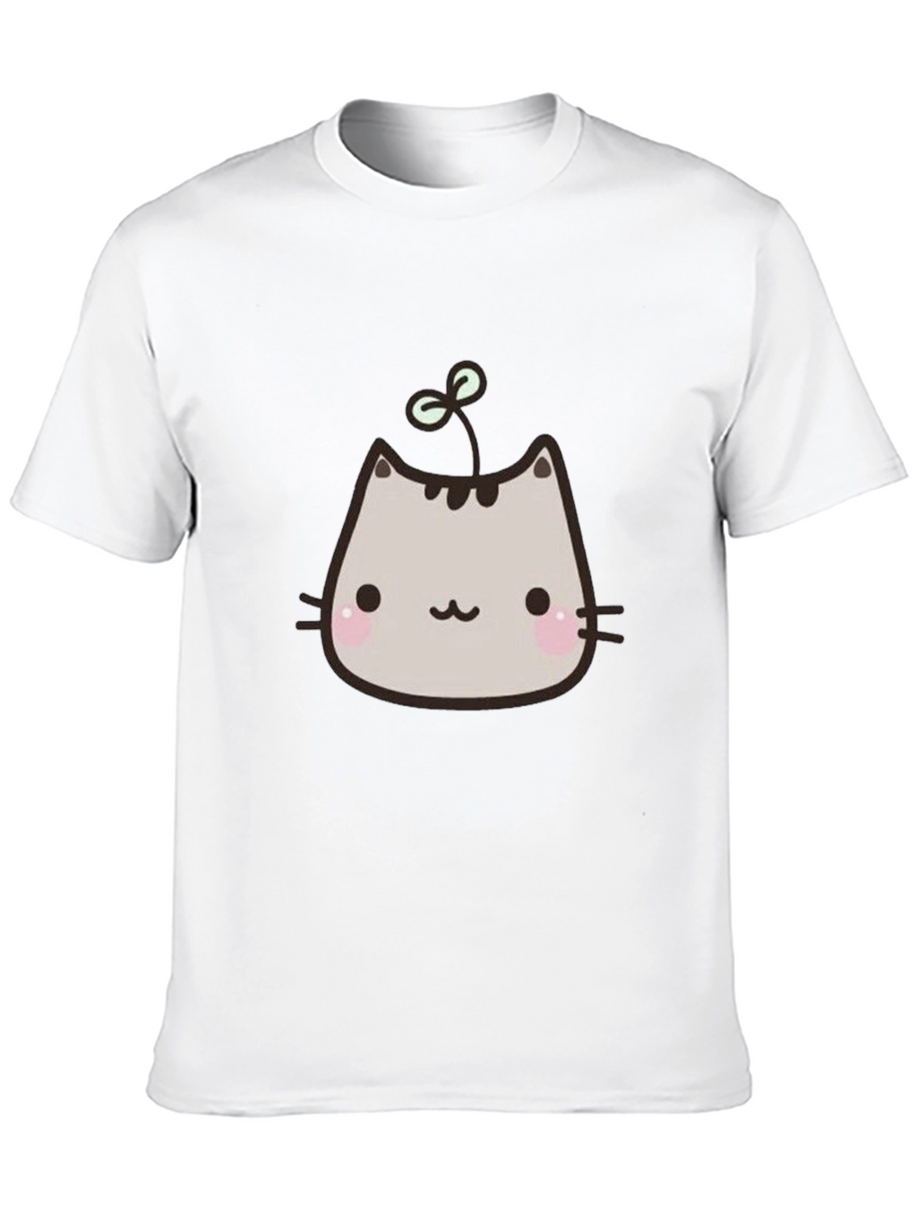 Cute Cartoon Cat T-Shirt - Black