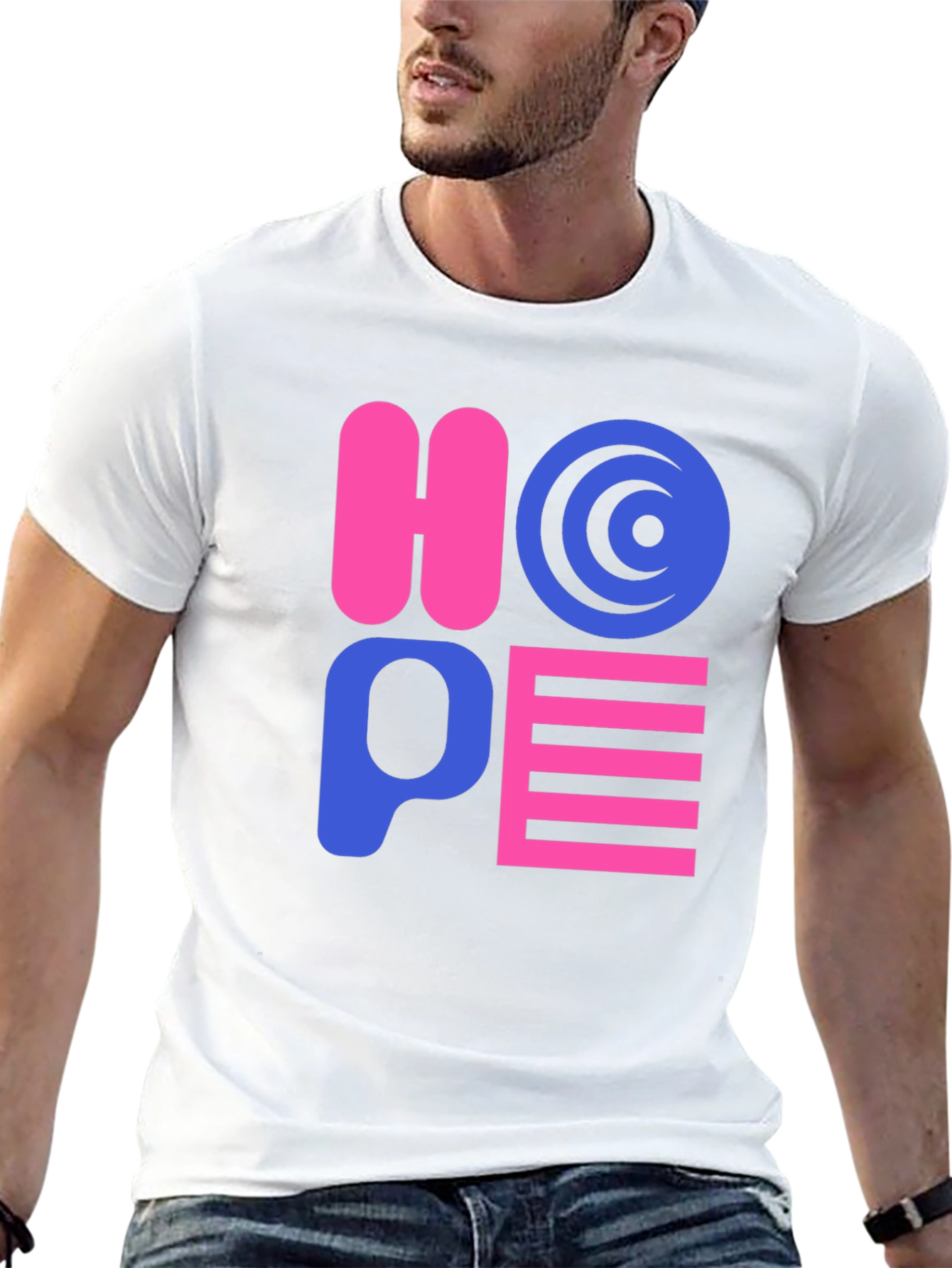 HOPE Graphic Print Crew Neck T-Shirt