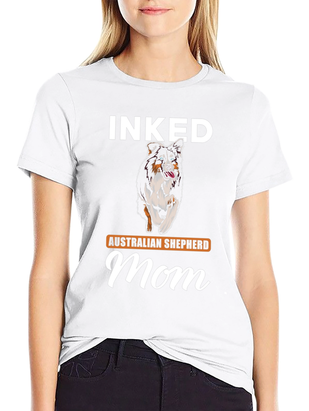 Inked Australian Shepherd Mom T-Shirt