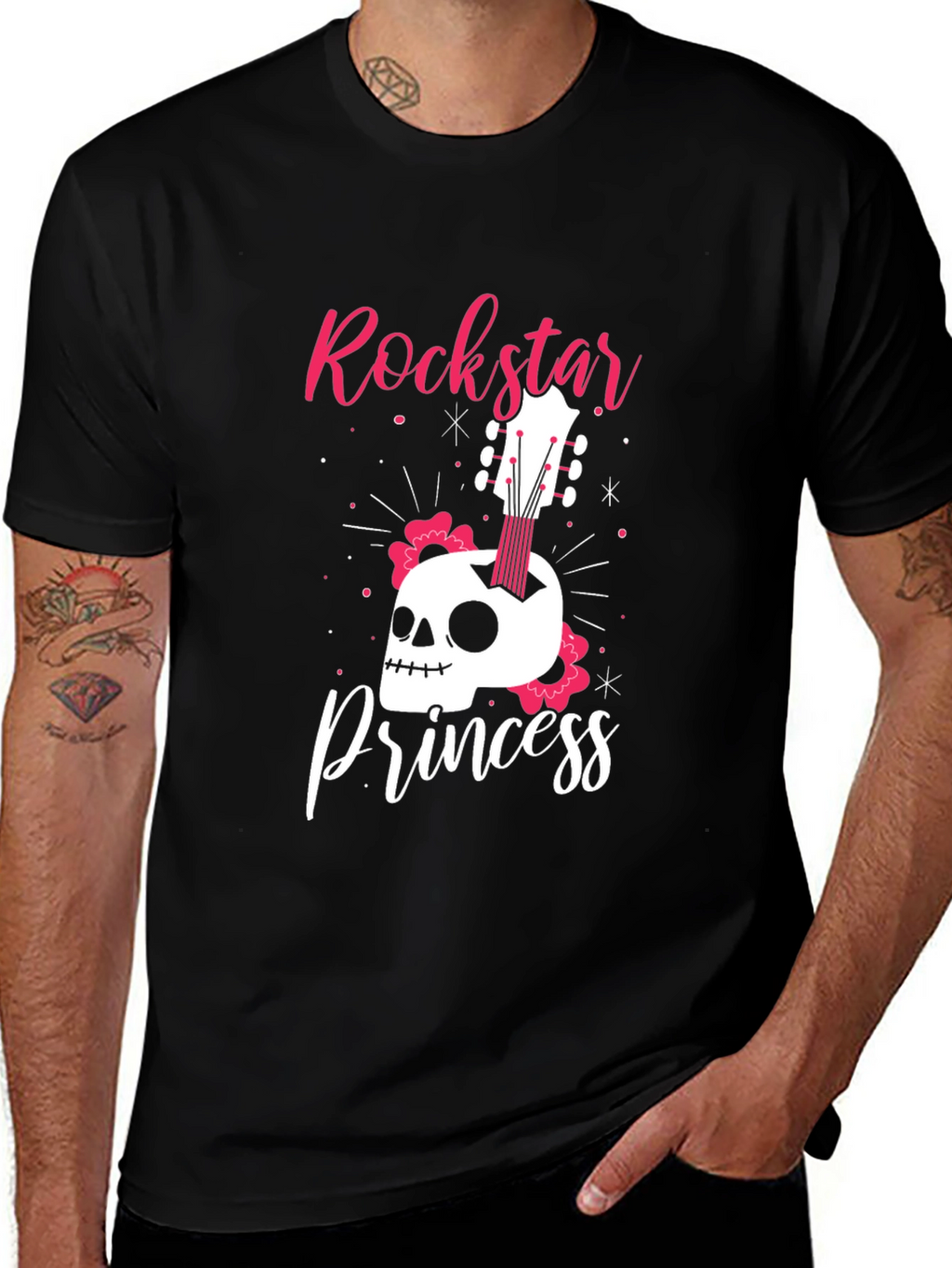 Rockstar Princess Skull Graphic Tee