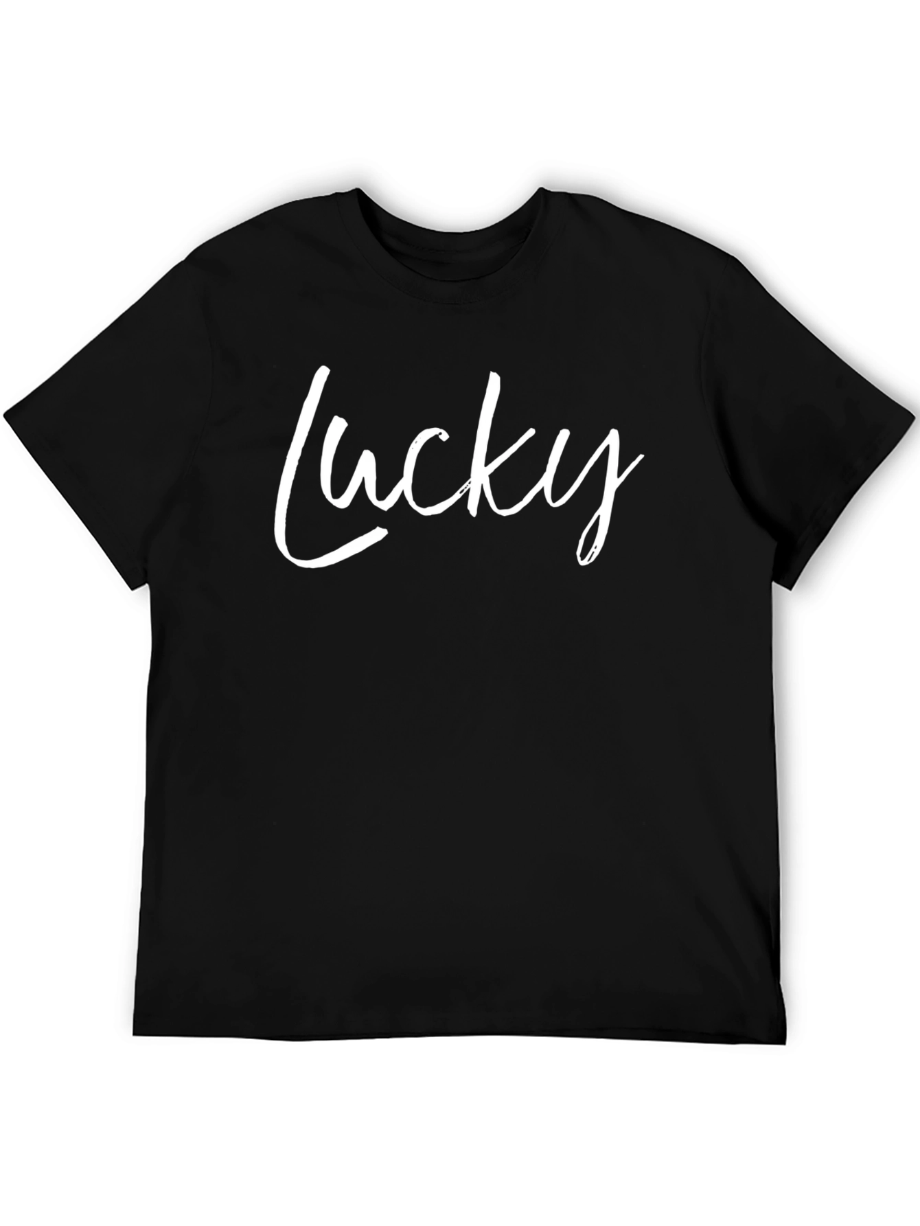 Lucky Graphic Tee - Casual Style Black T-Shirt