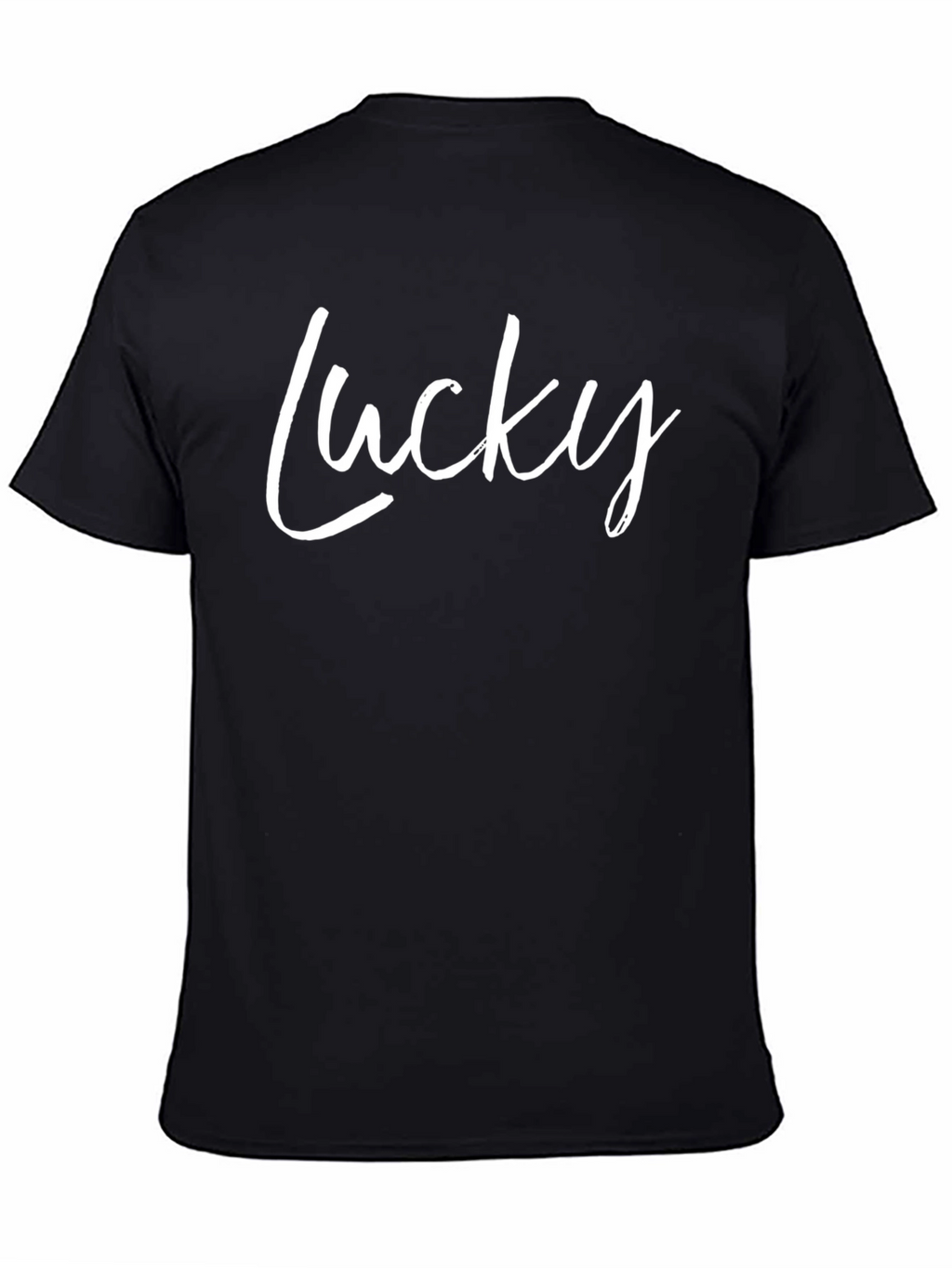 Lucky Graphic Tee - Casual Style Black T-Shirt