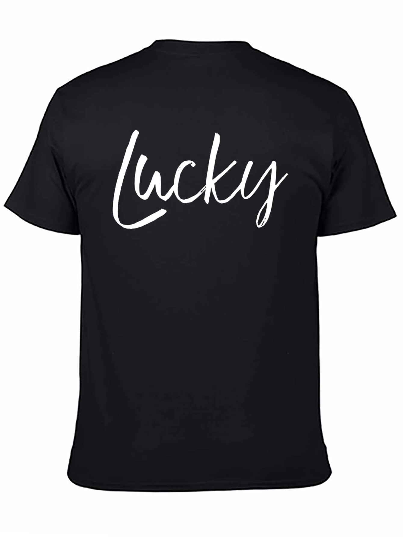 Lucky Graphic Tee - Casual Style Black T-Shirt