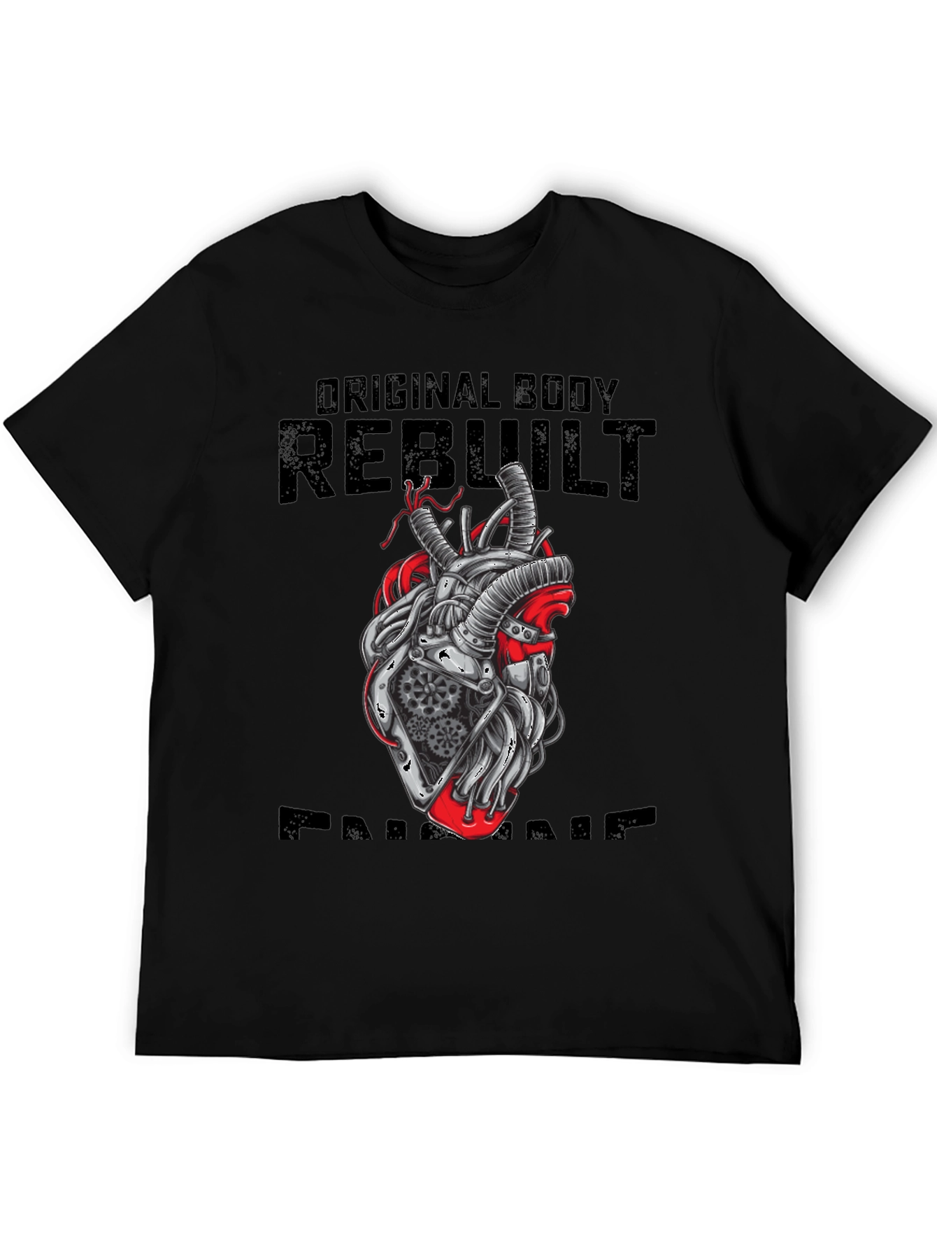 Original Body Rebuilt Heart Graphic T-Shirt