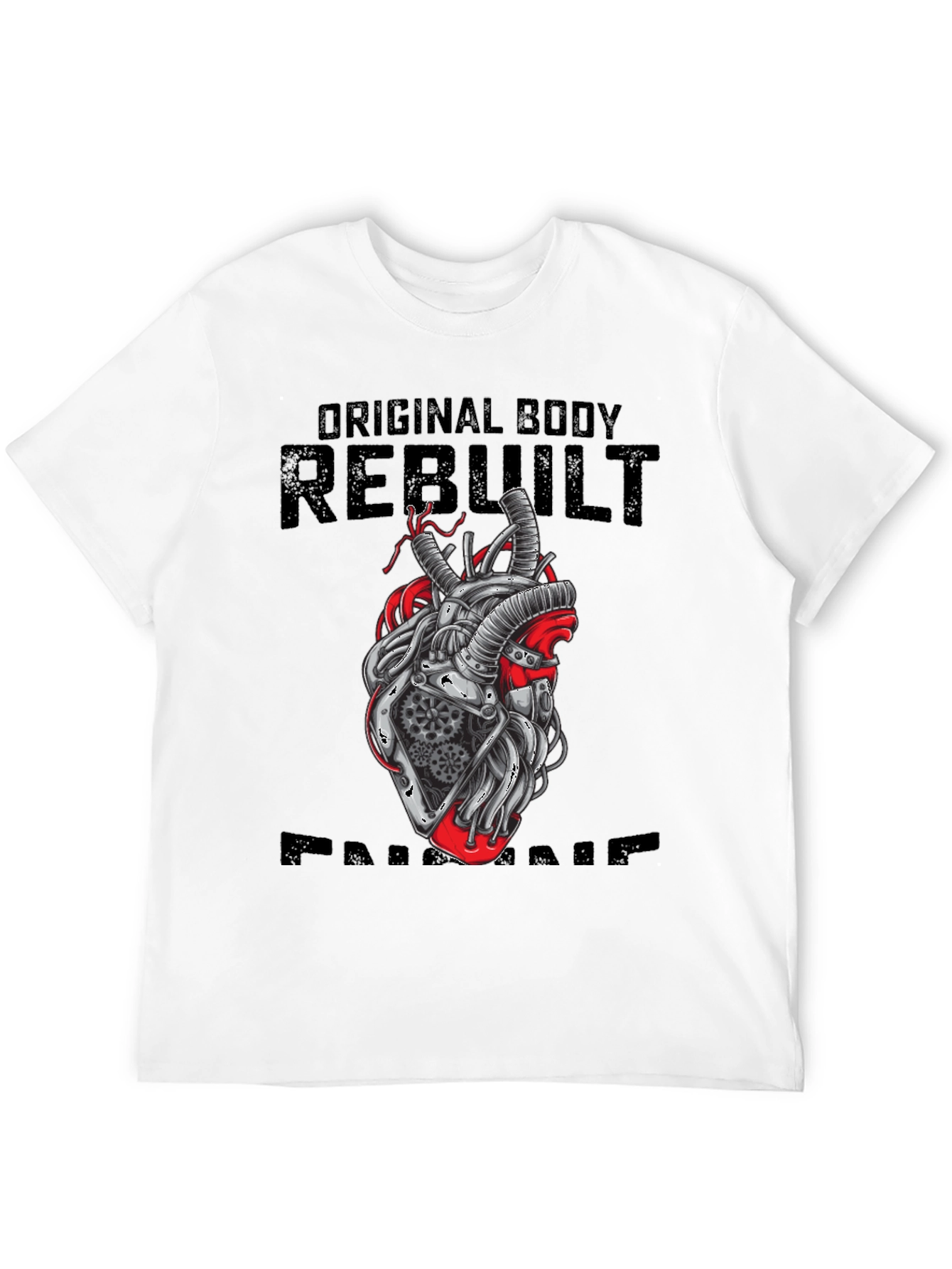 Original Body Rebuilt Heart Graphic T-Shirt