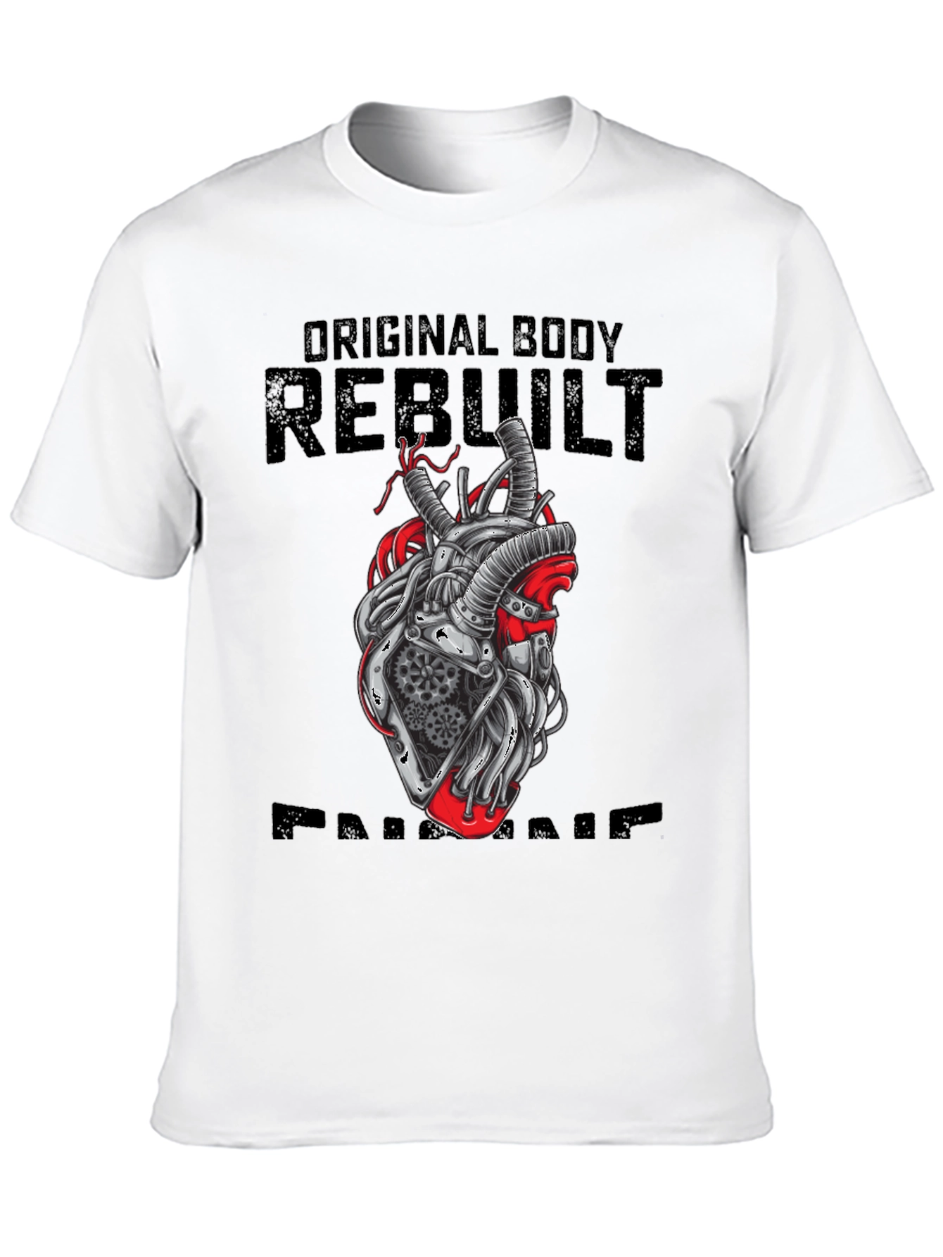 Original Body Rebuilt Heart Graphic T-Shirt