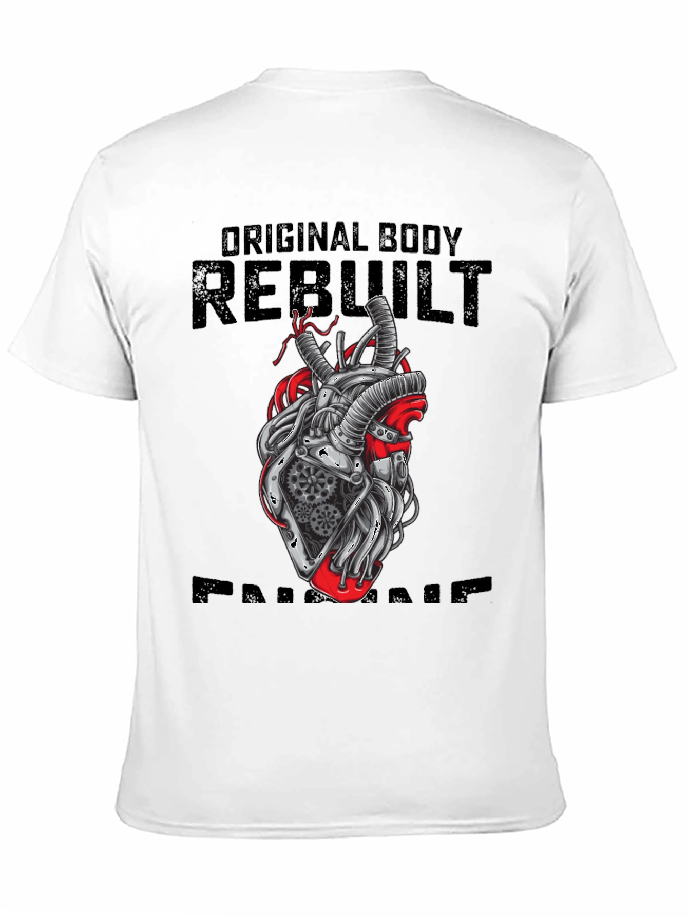 Original Body Rebuilt Heart Graphic T-Shirt