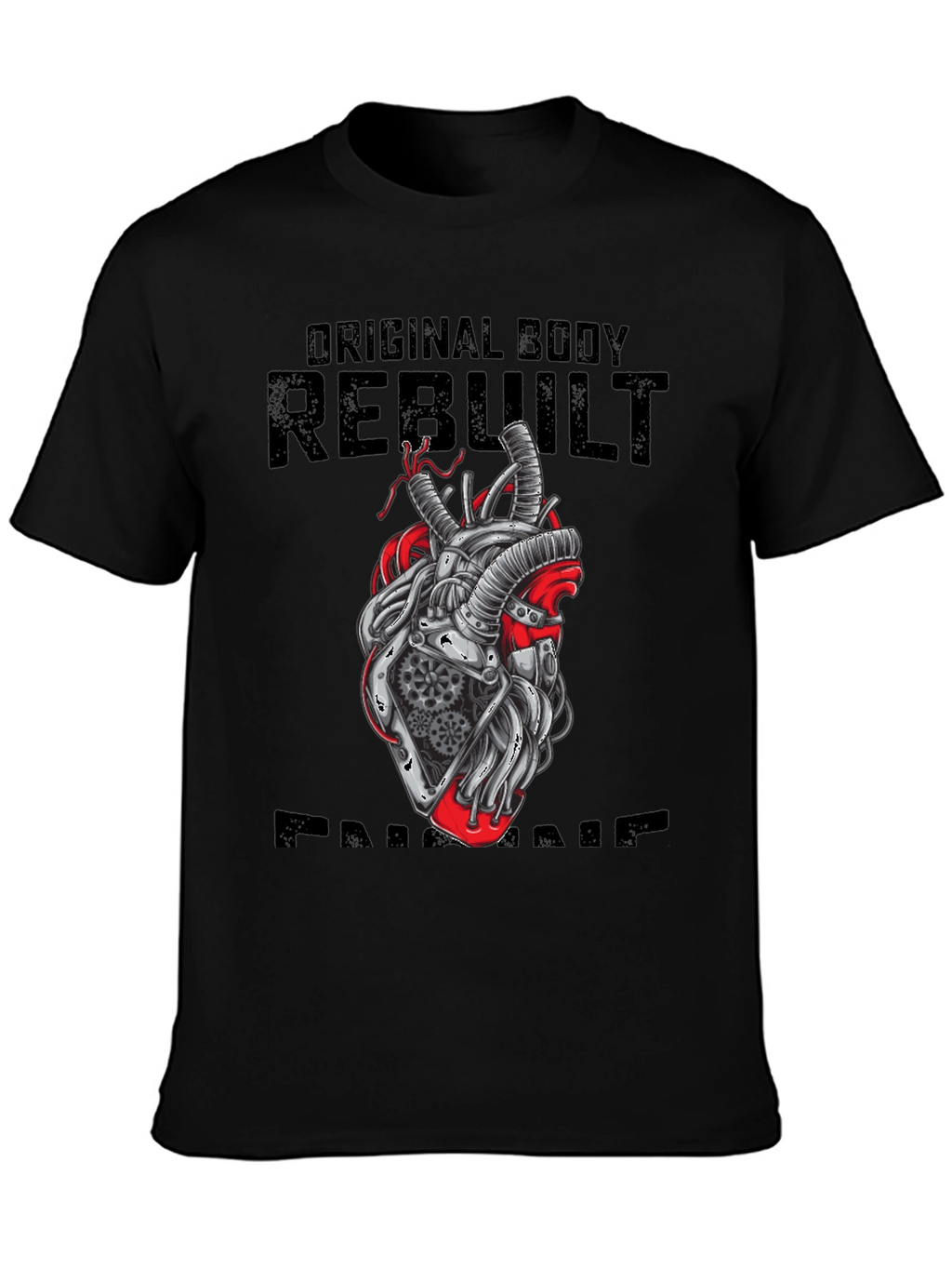 Original Body Rebuilt Heart Graphic T-Shirt