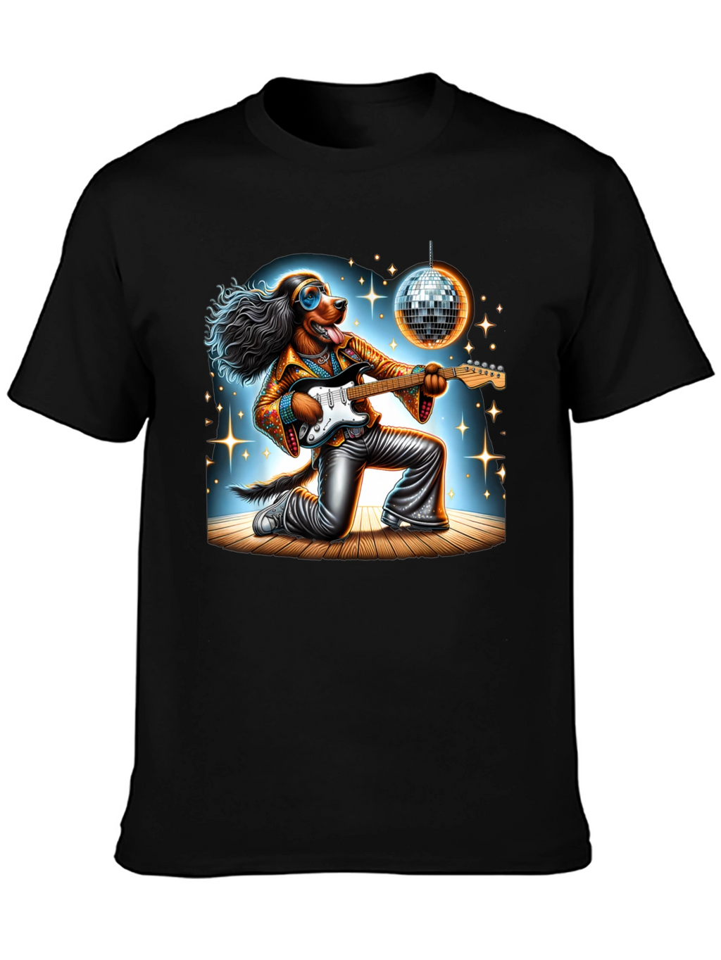 Dog Disco T-Shirt - Rockstar Pup
