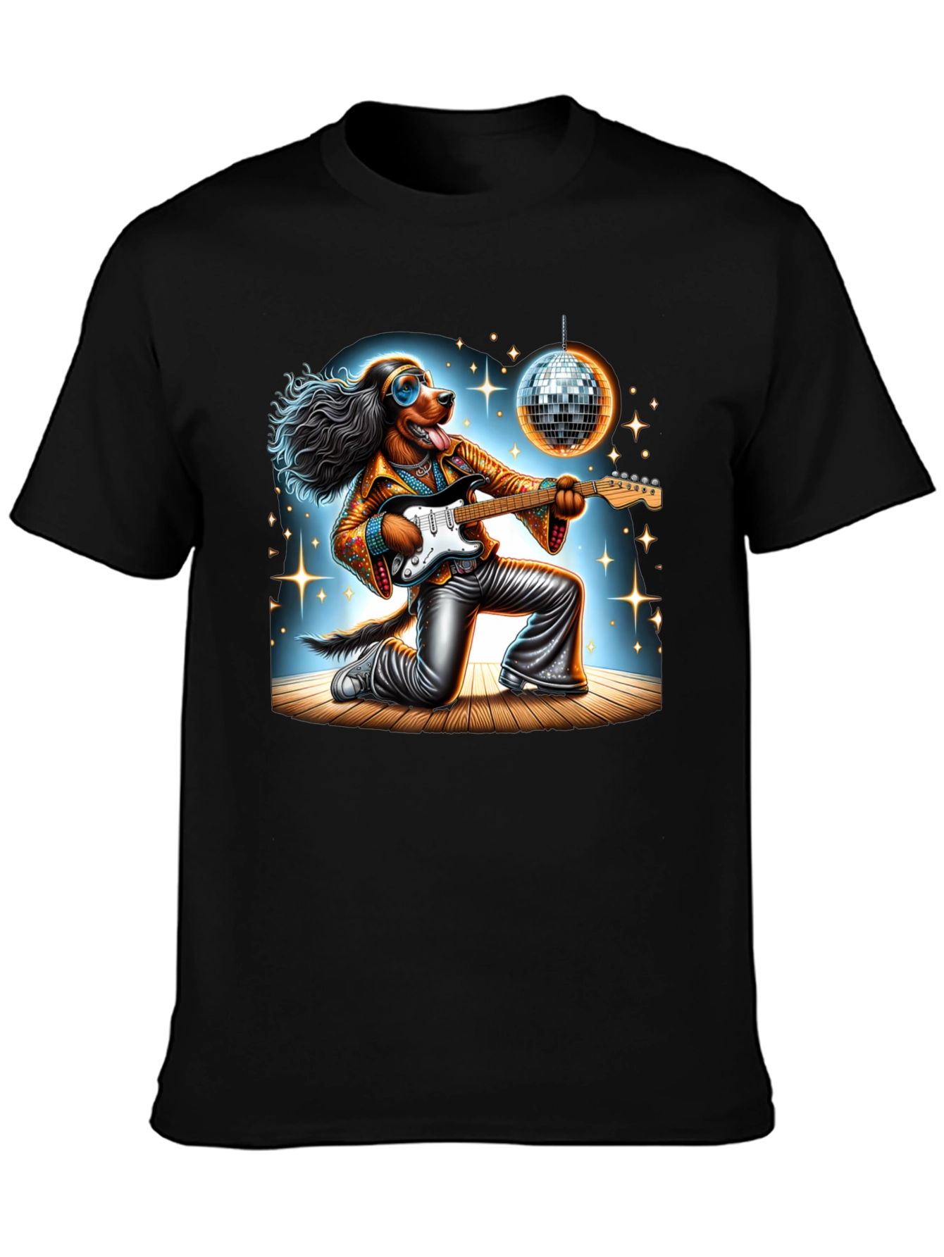 Dog Disco T-Shirt - Rockstar Pup