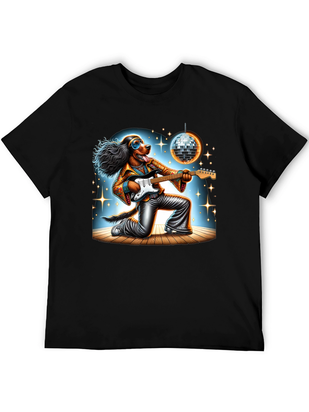 Dog Disco T-Shirt - Rockstar Pup