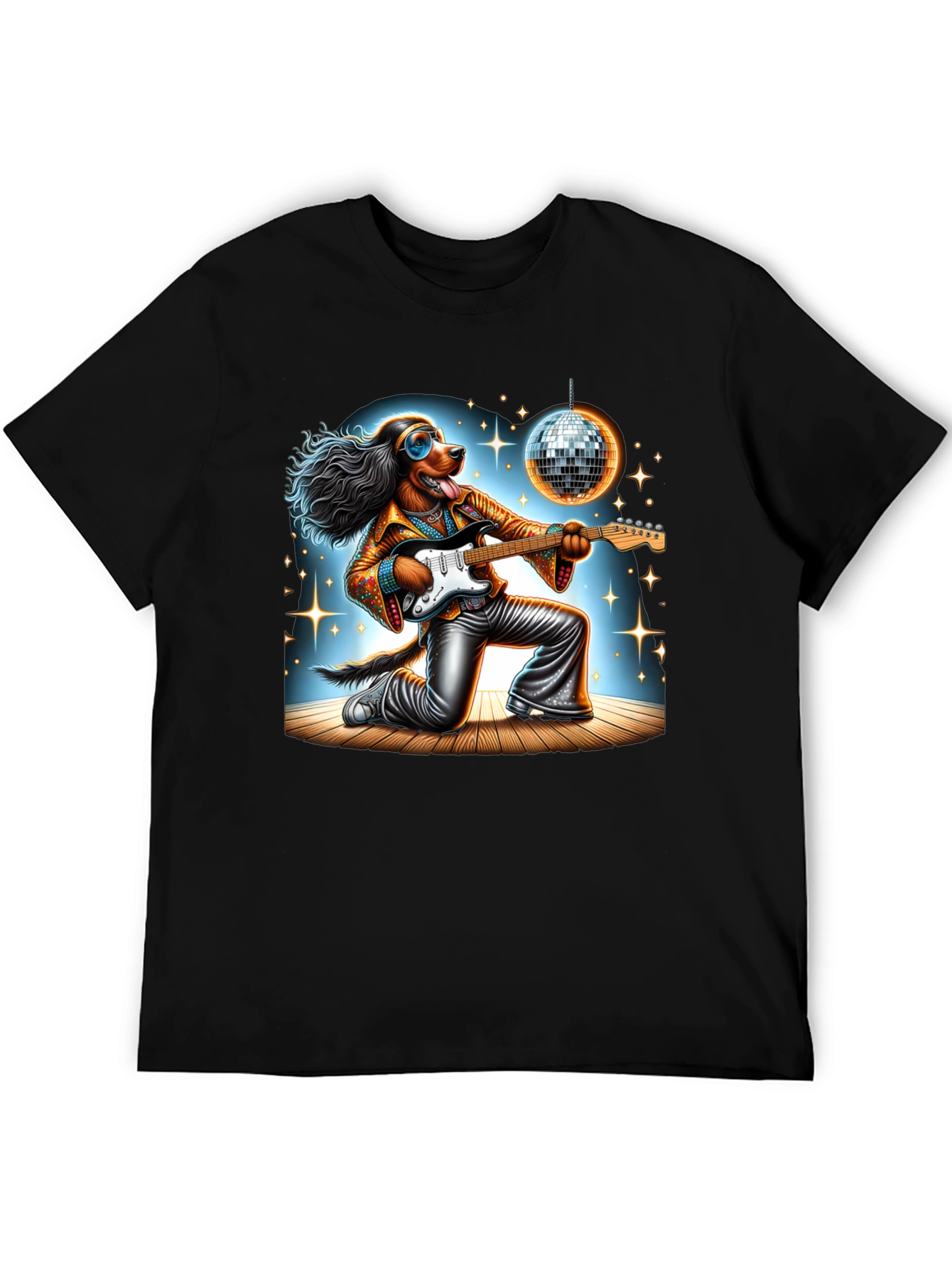 Dog Disco T-Shirt - Rockstar Pup