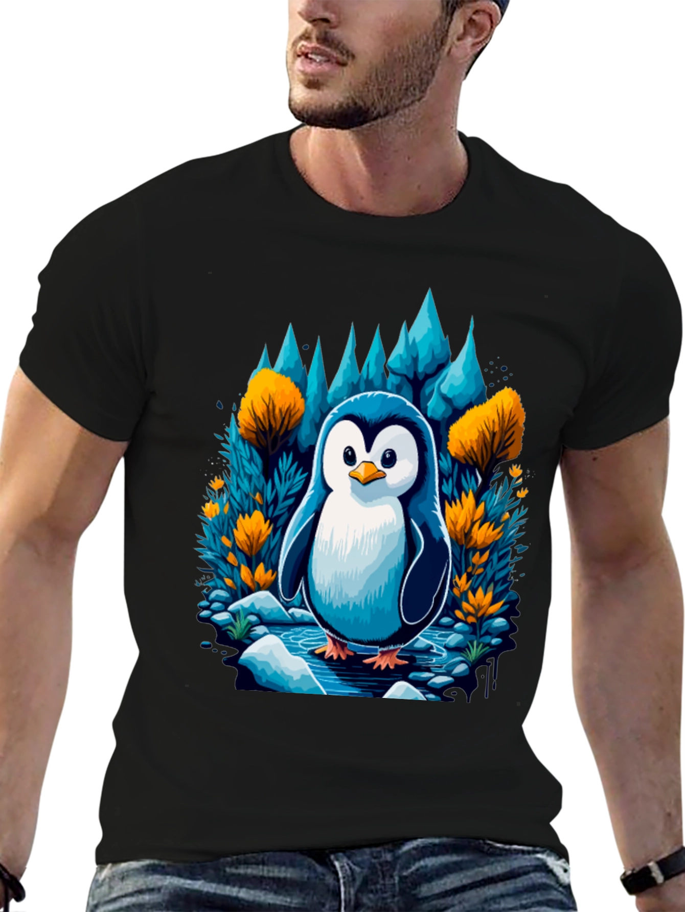 Penguin in Forest T-Shirt