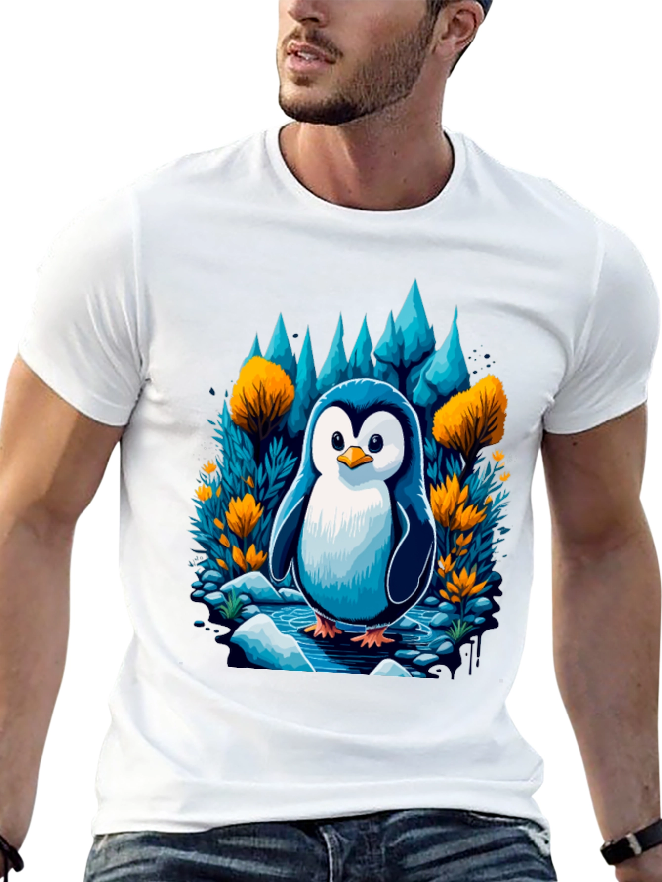 Penguin in Forest T-Shirt