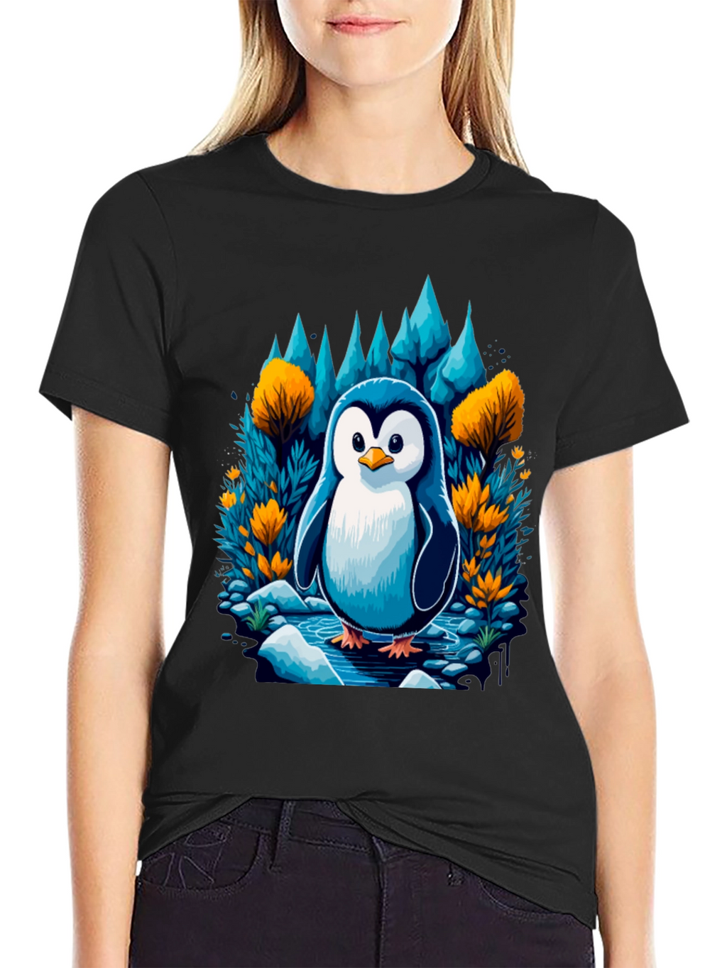 Penguin in Forest T-Shirt